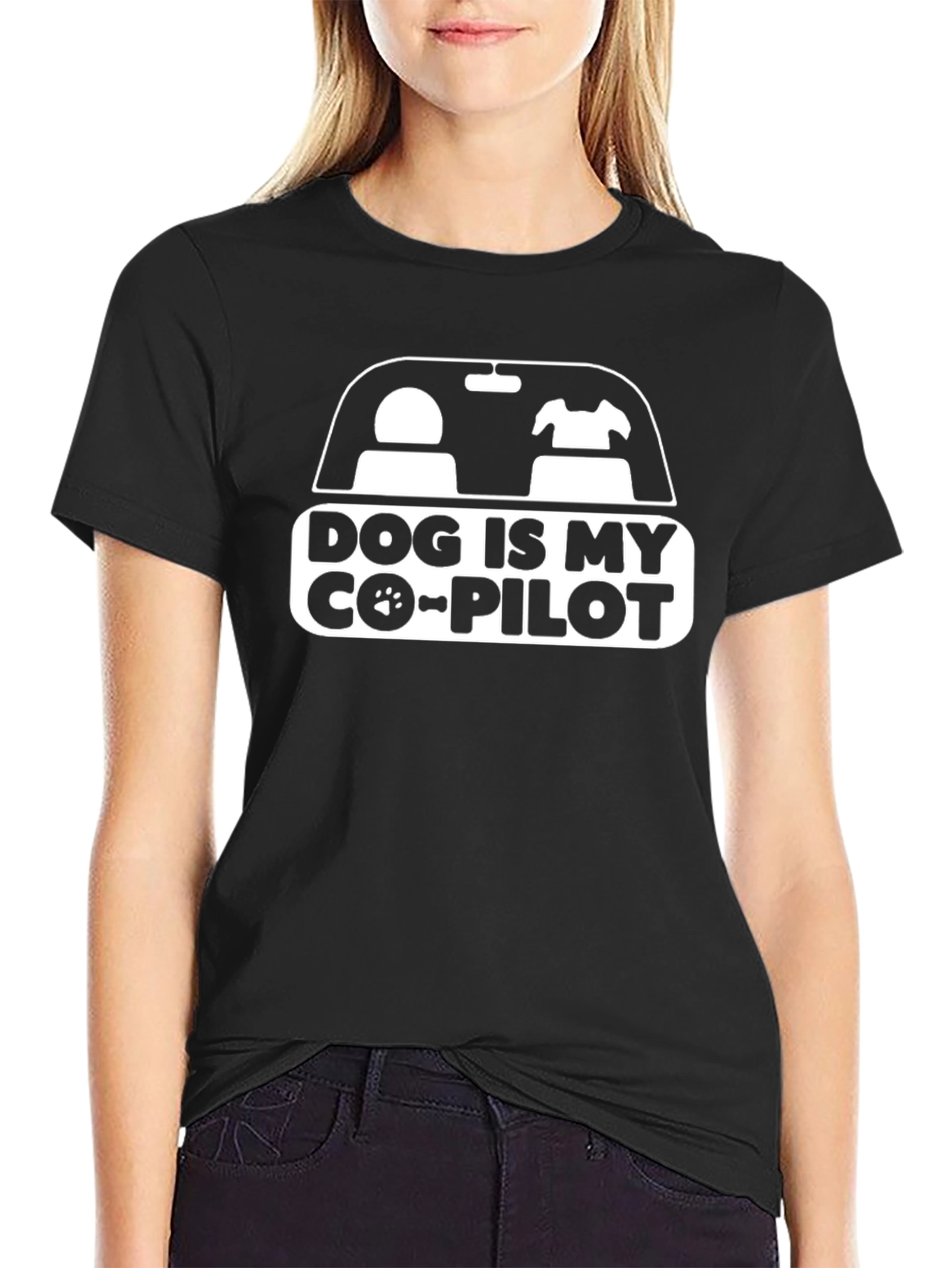 Dog is My Co-Pilot Graphic T-Shirt