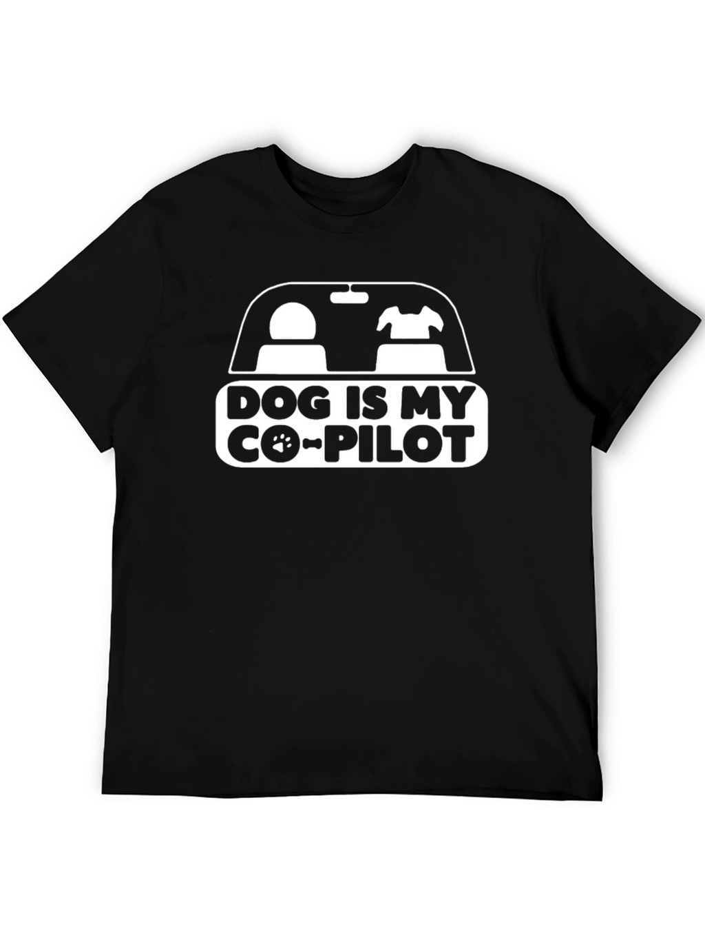 Dog is My Co-Pilot Graphic T-Shirt