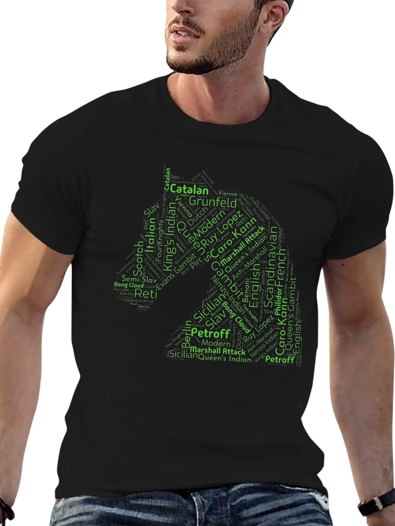 Chess Openings Knight Graphic T-Shirt