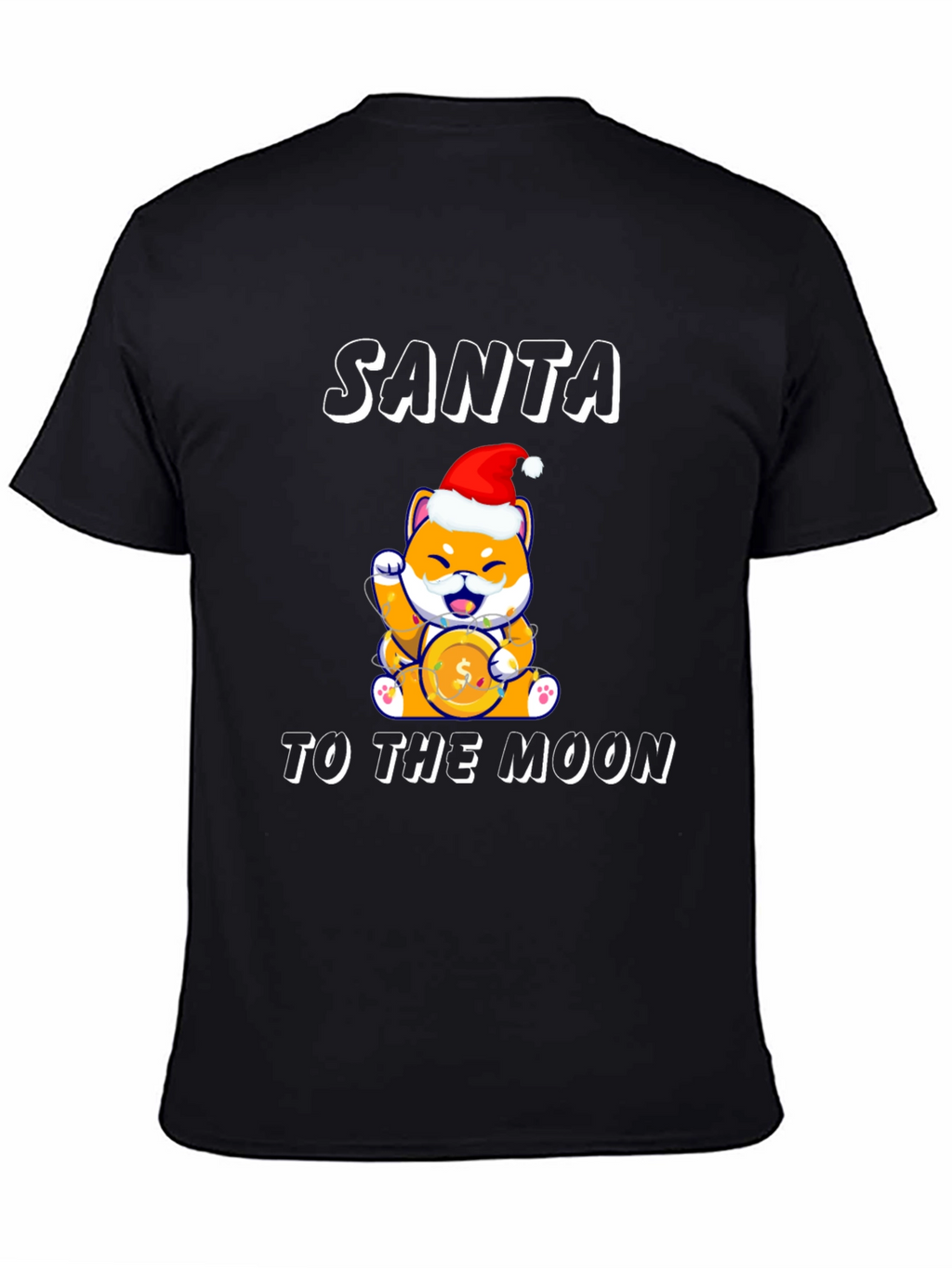 Santa Shiba Inu Doge To The Moon T-Shirt