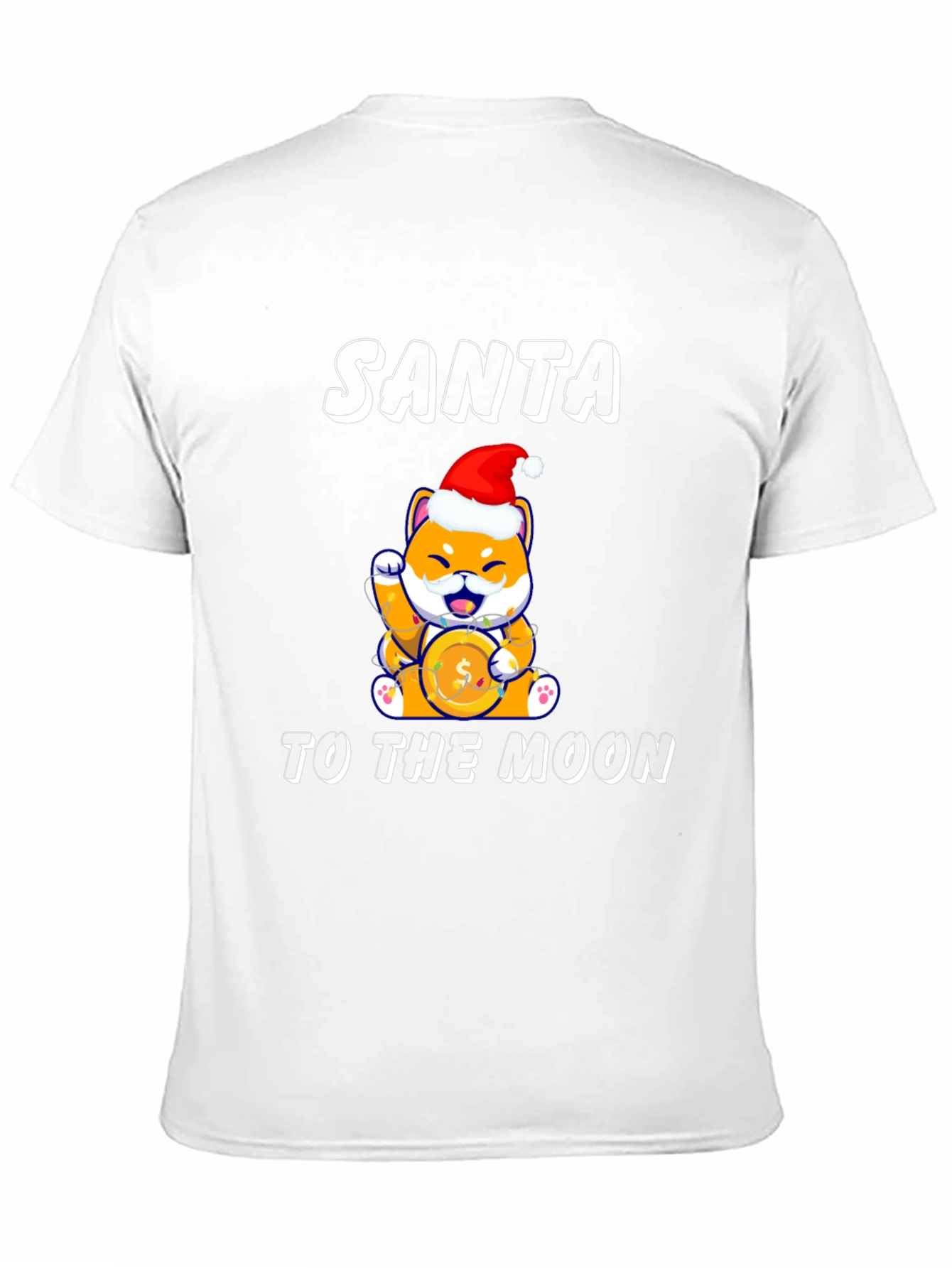 Santa Shiba Inu Doge To The Moon T-Shirt