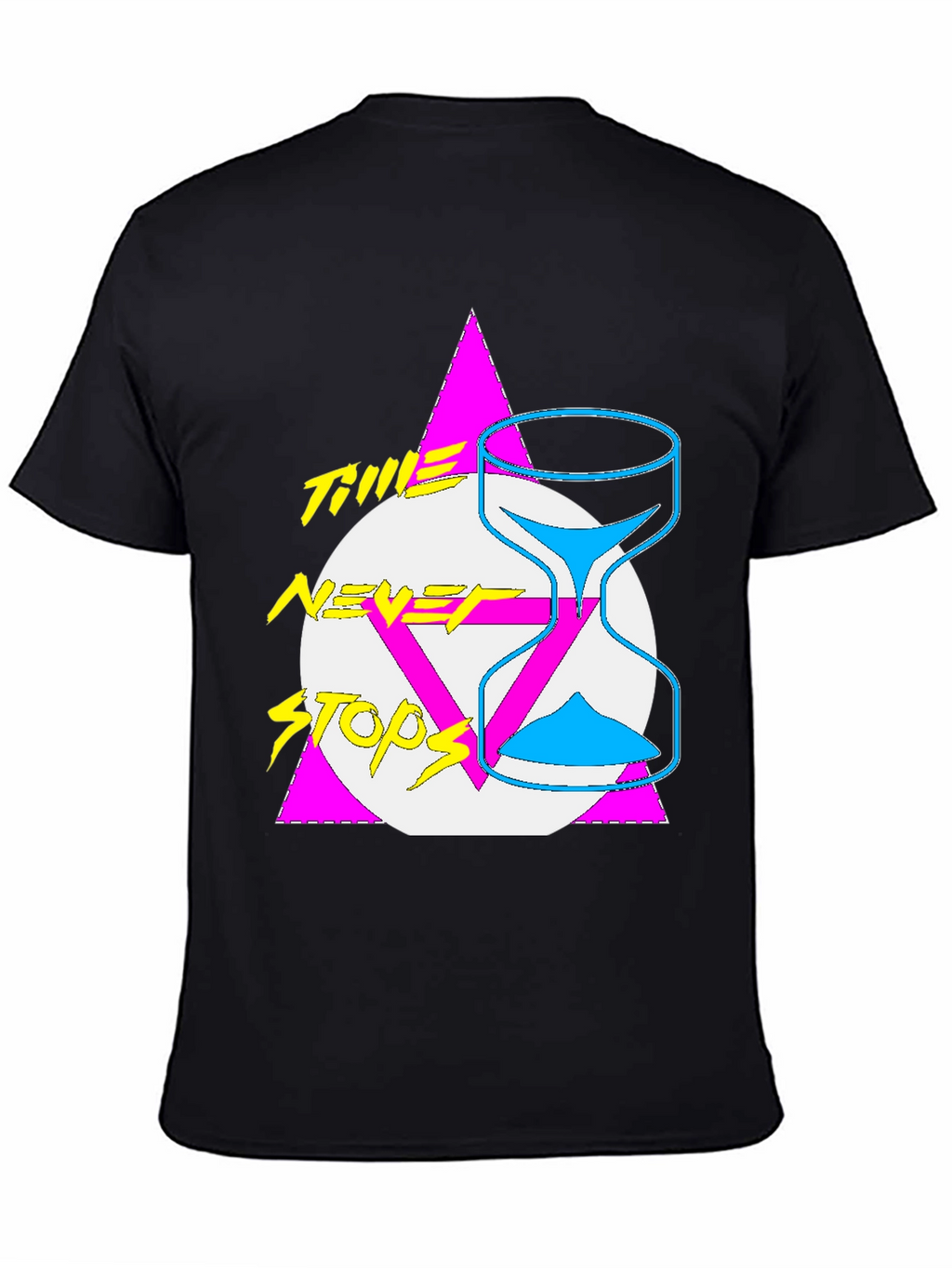 Time Never Stops Graphic Tee - Retro Style