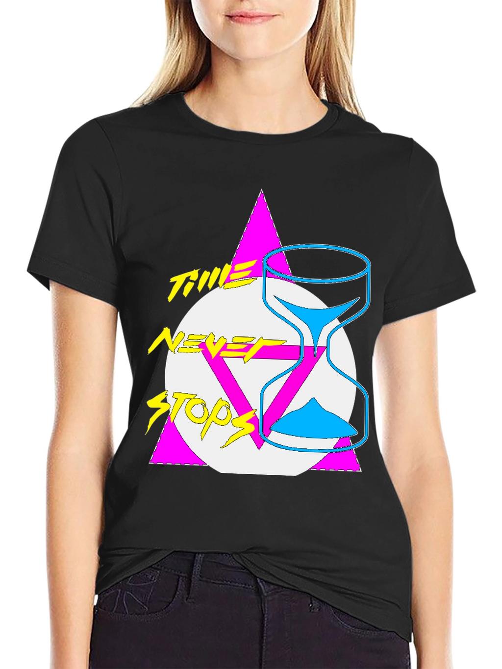 Time Never Stops Graphic Tee - Retro Style
