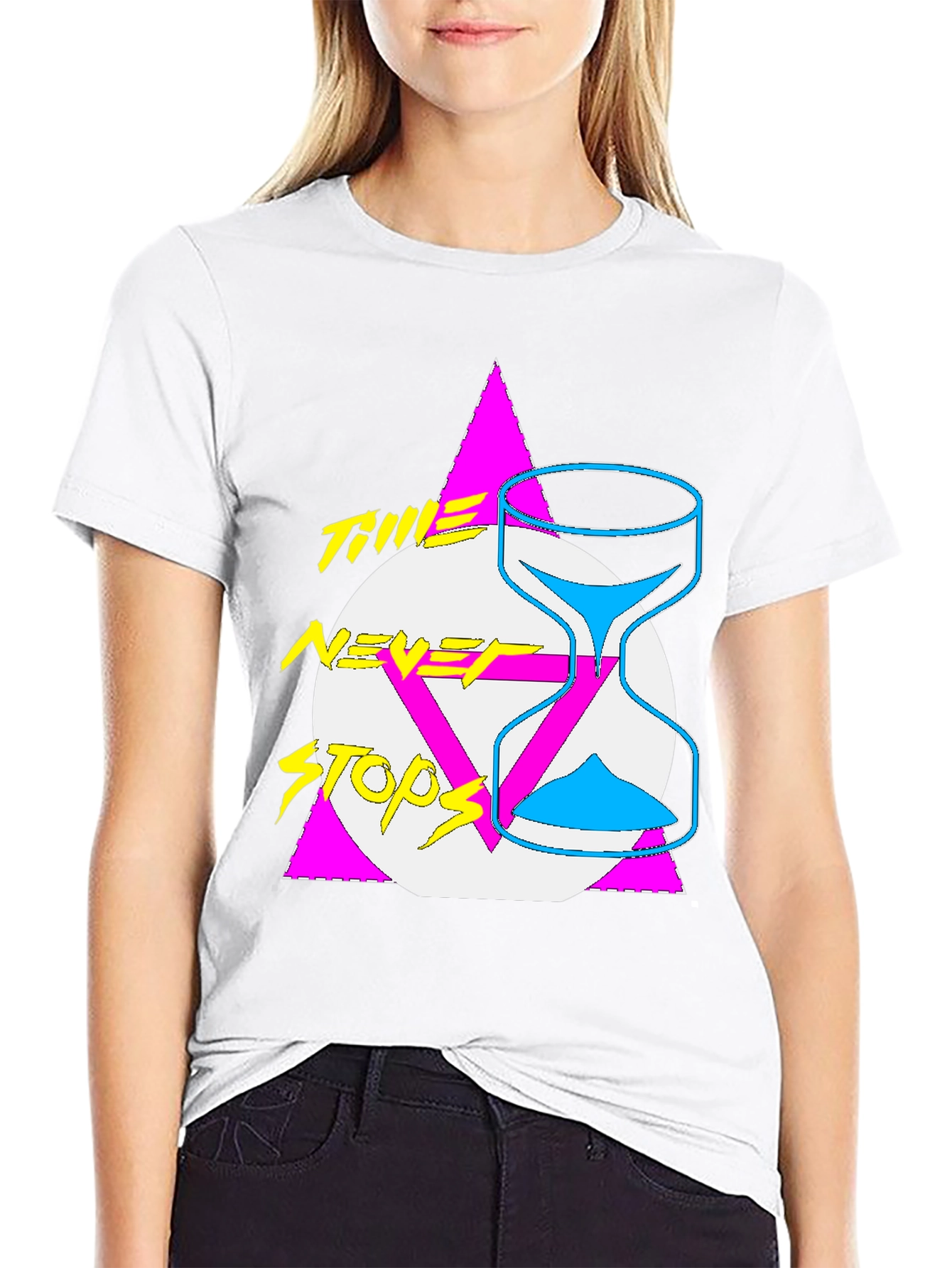 Time Never Stops Graphic Tee - Retro Style