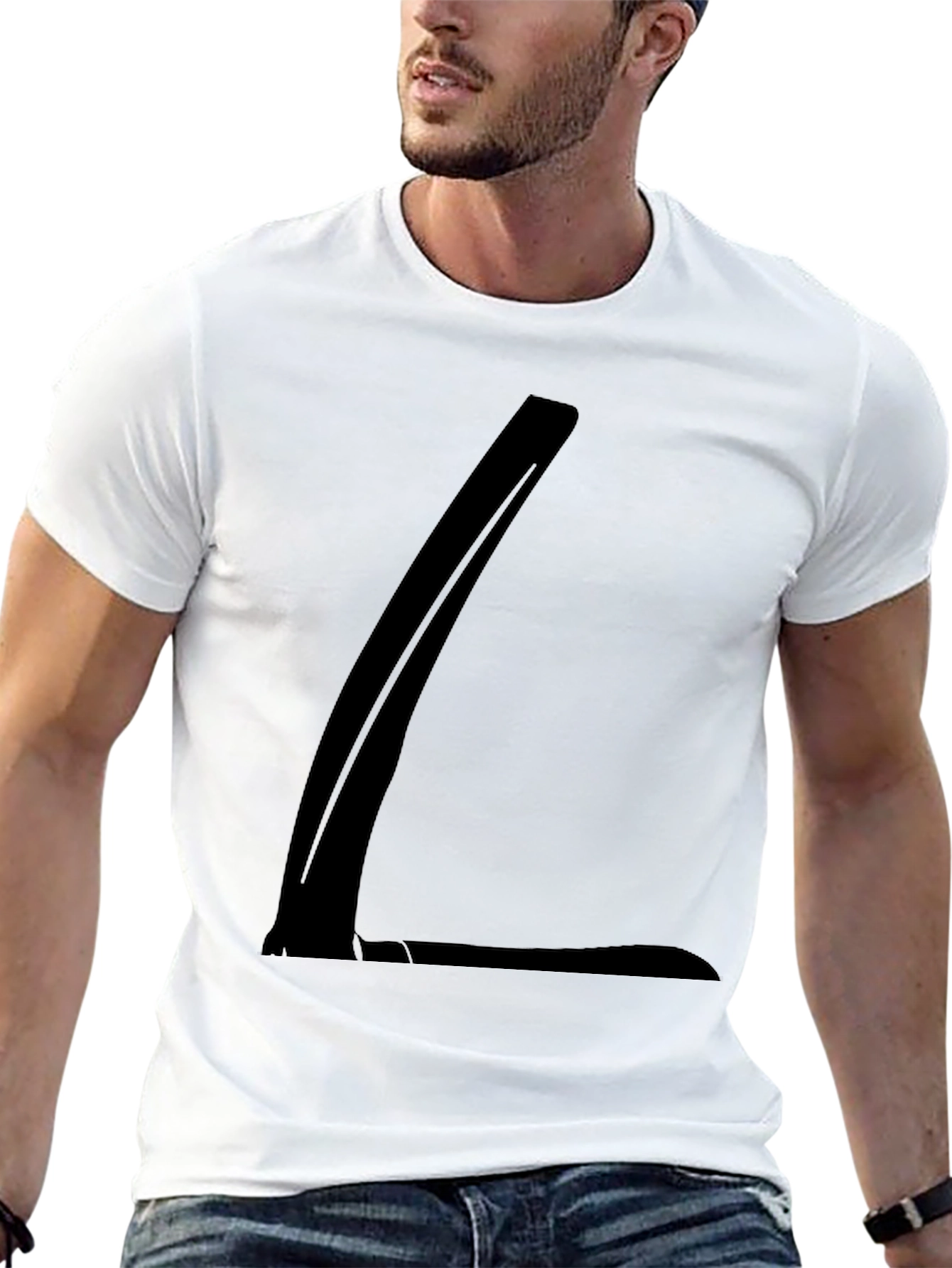 Modern Black T-Shirt with Abstract Design