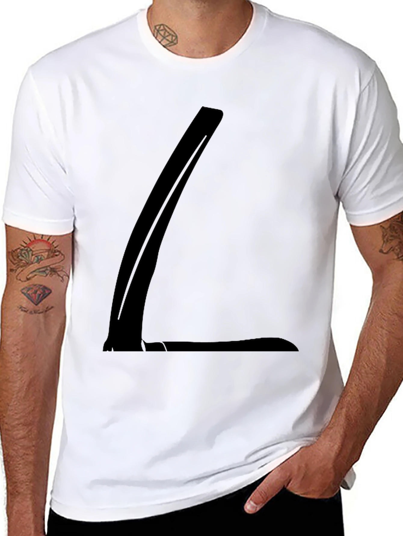Modern Black T-Shirt with Abstract Design