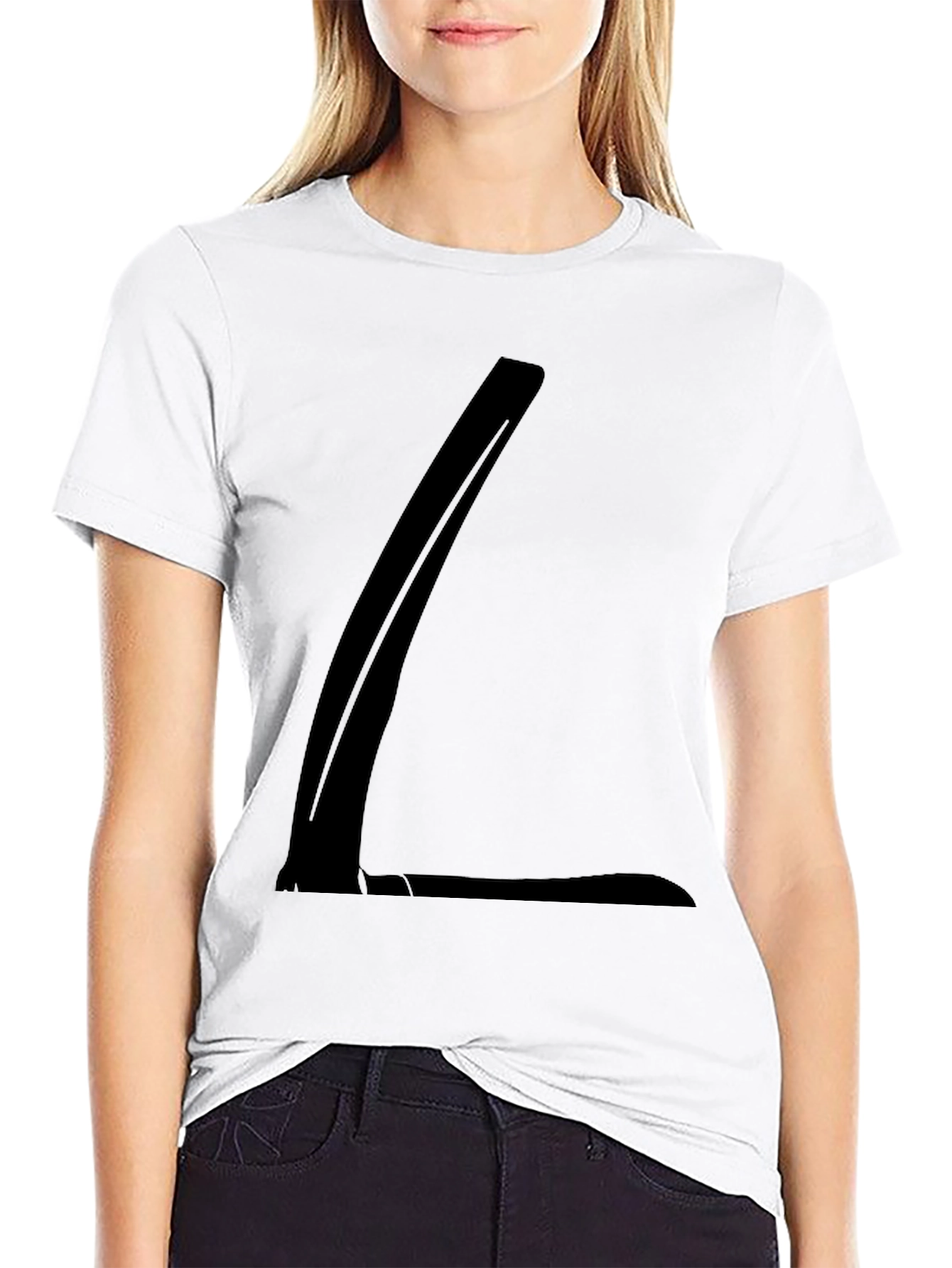 Modern Black T-Shirt with Abstract Design
