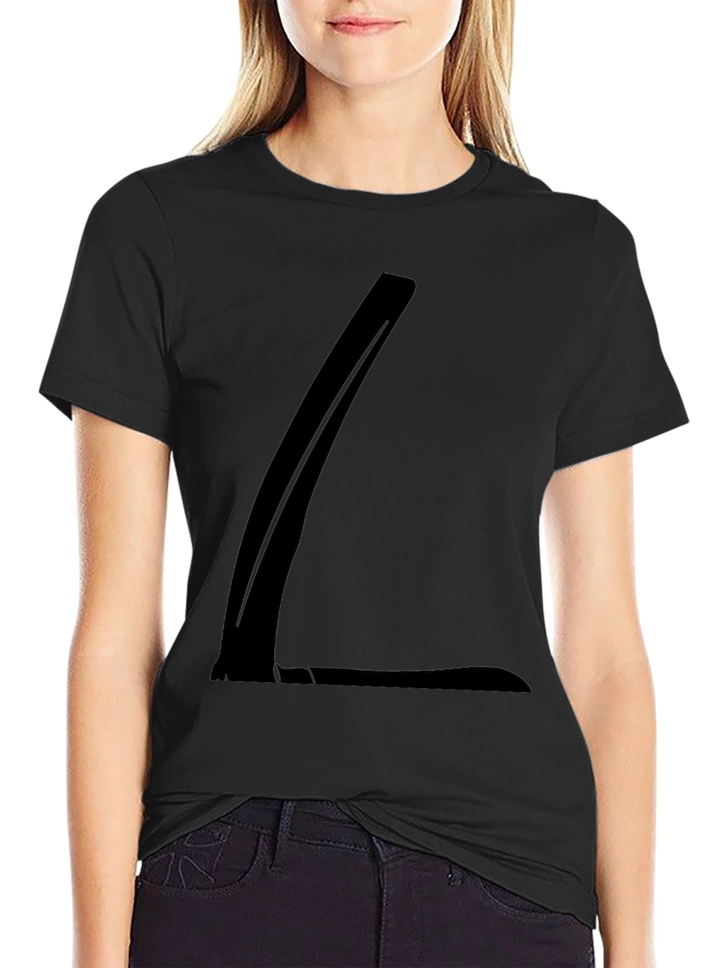 Modern Black T-Shirt with Abstract Design