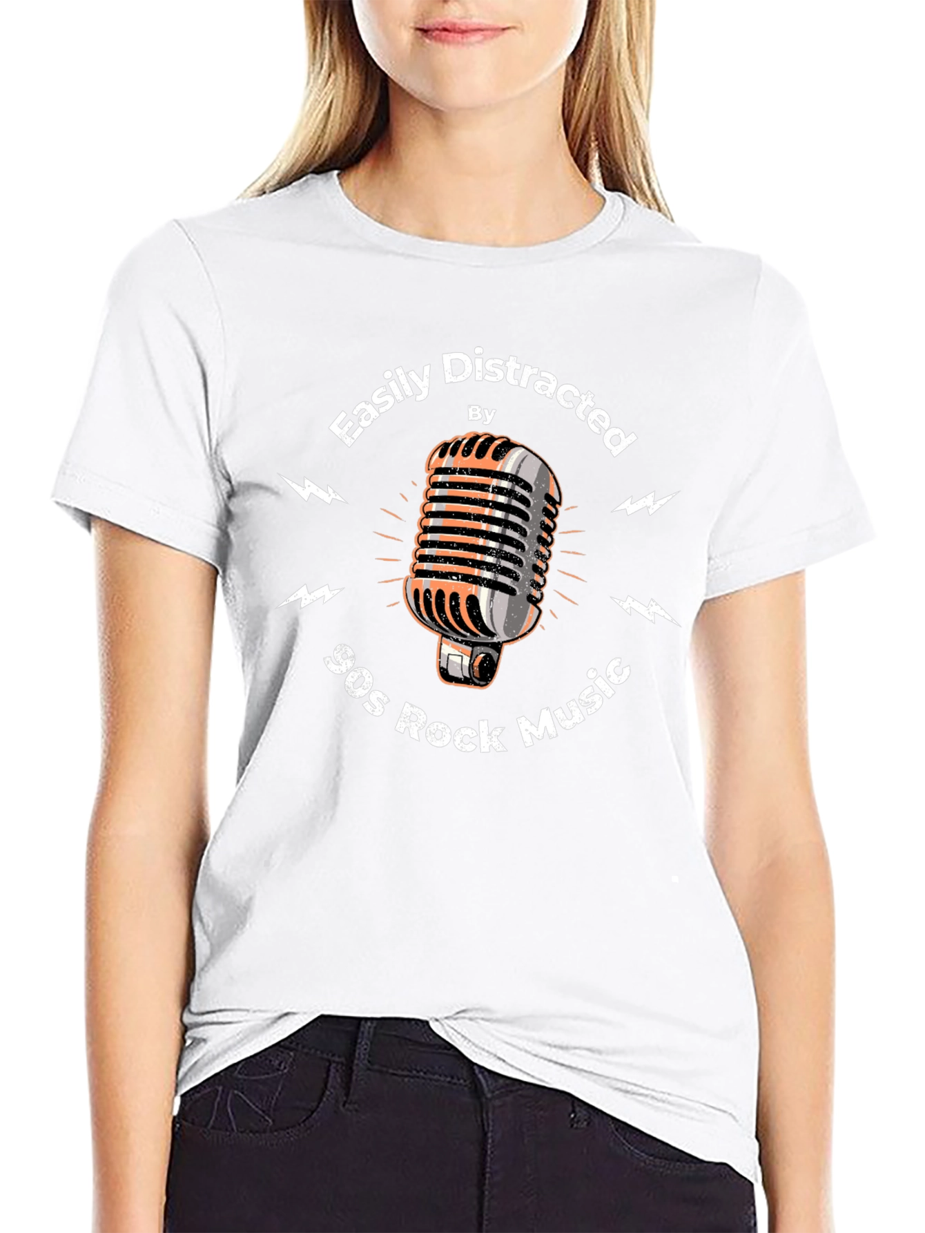 Easily Distracted by 90s Rock Music Graphic Tee