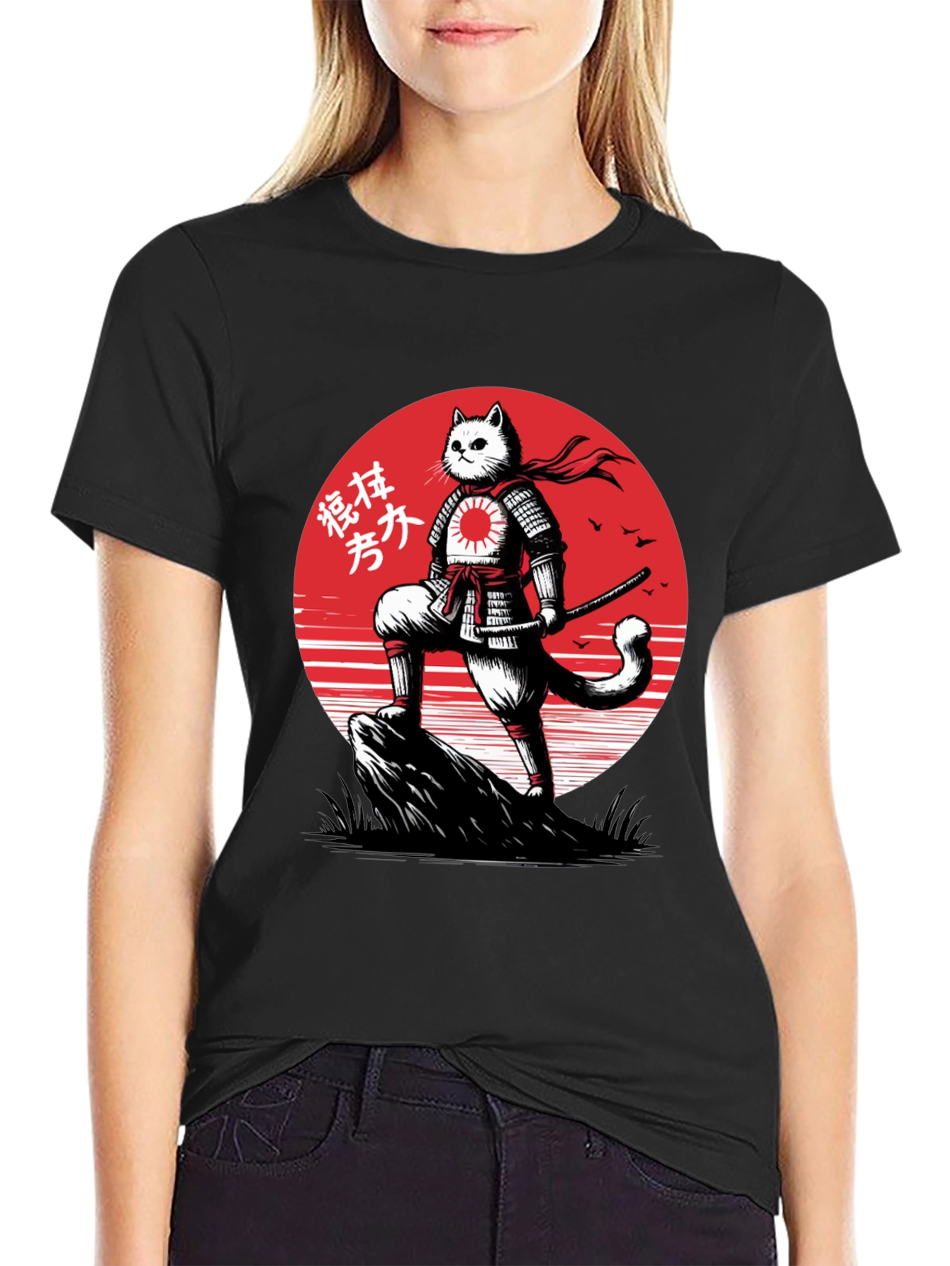 Samurai Cat T-Shirt - Martial Arts Kitten