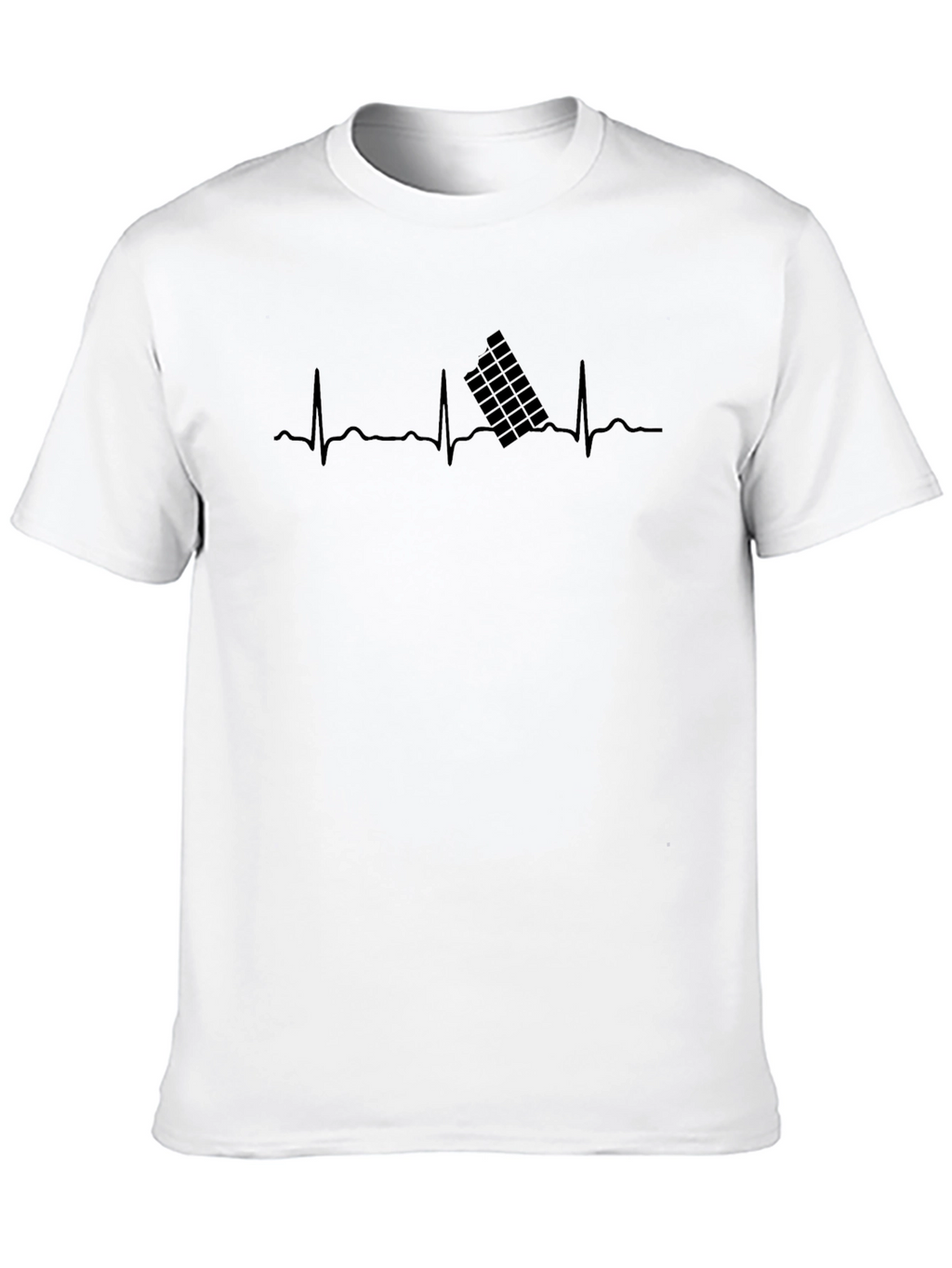 Heartbeat Rubiks Cube T-Shirt - Black