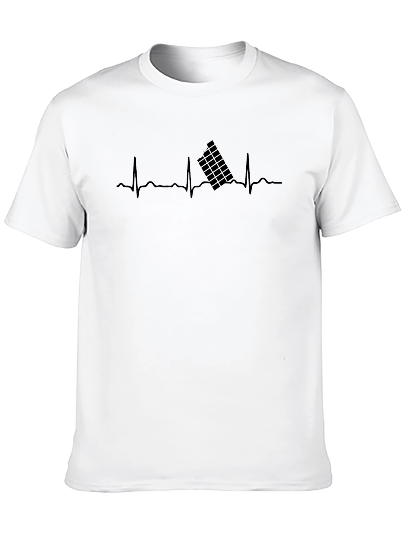 Heartbeat Rubiks Cube T-Shirt - Black