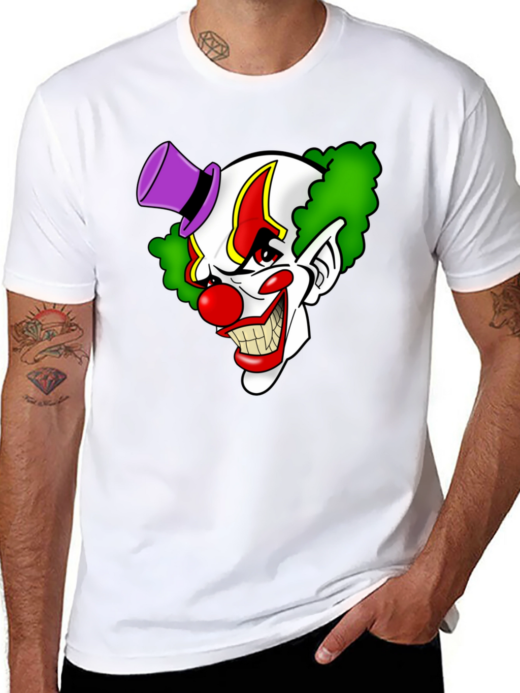 Creepy Clown Graphic Tee - Mens Black T-Shirt