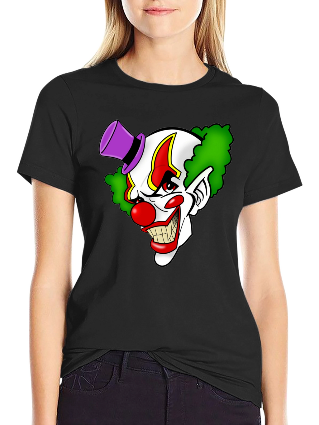 Creepy Clown Graphic Tee - Mens Black T-Shirt