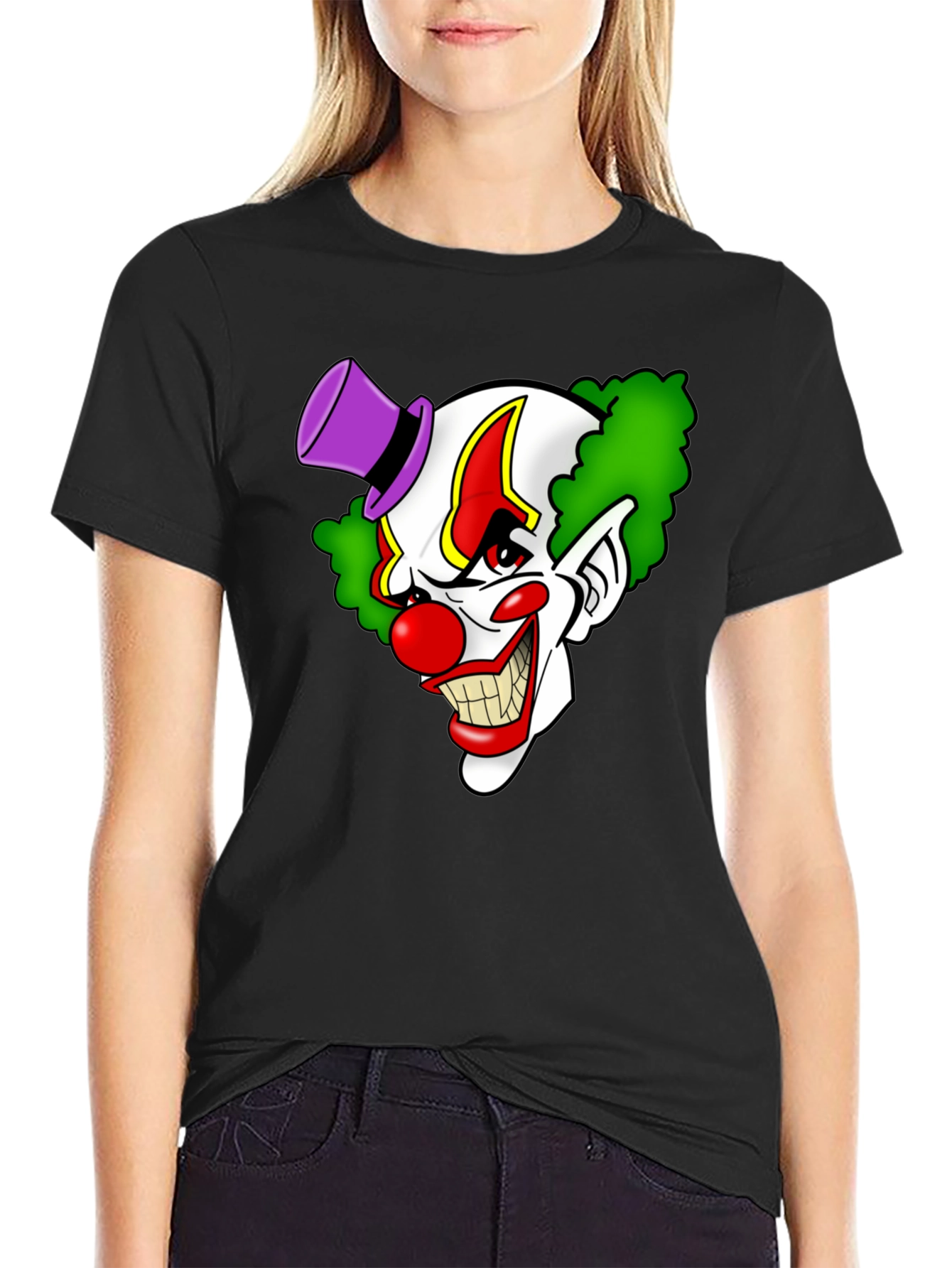 Creepy Clown Graphic Tee - Mens Black T-Shirt