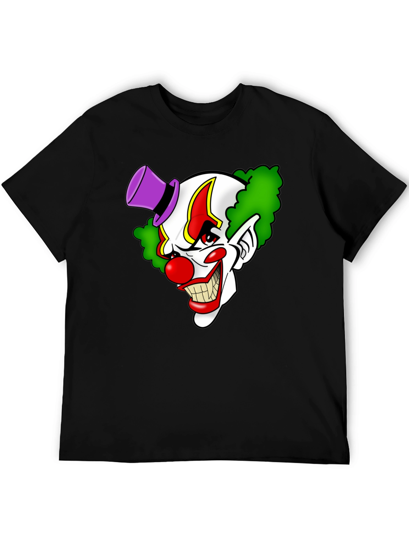 Creepy Clown Graphic Tee - Mens Black T-Shirt