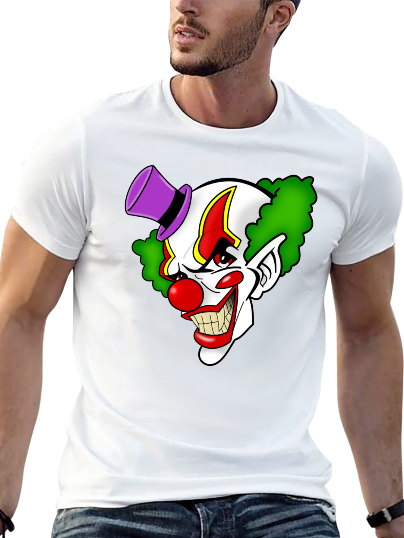 Creepy Clown Graphic Tee - Mens Black T-Shirt