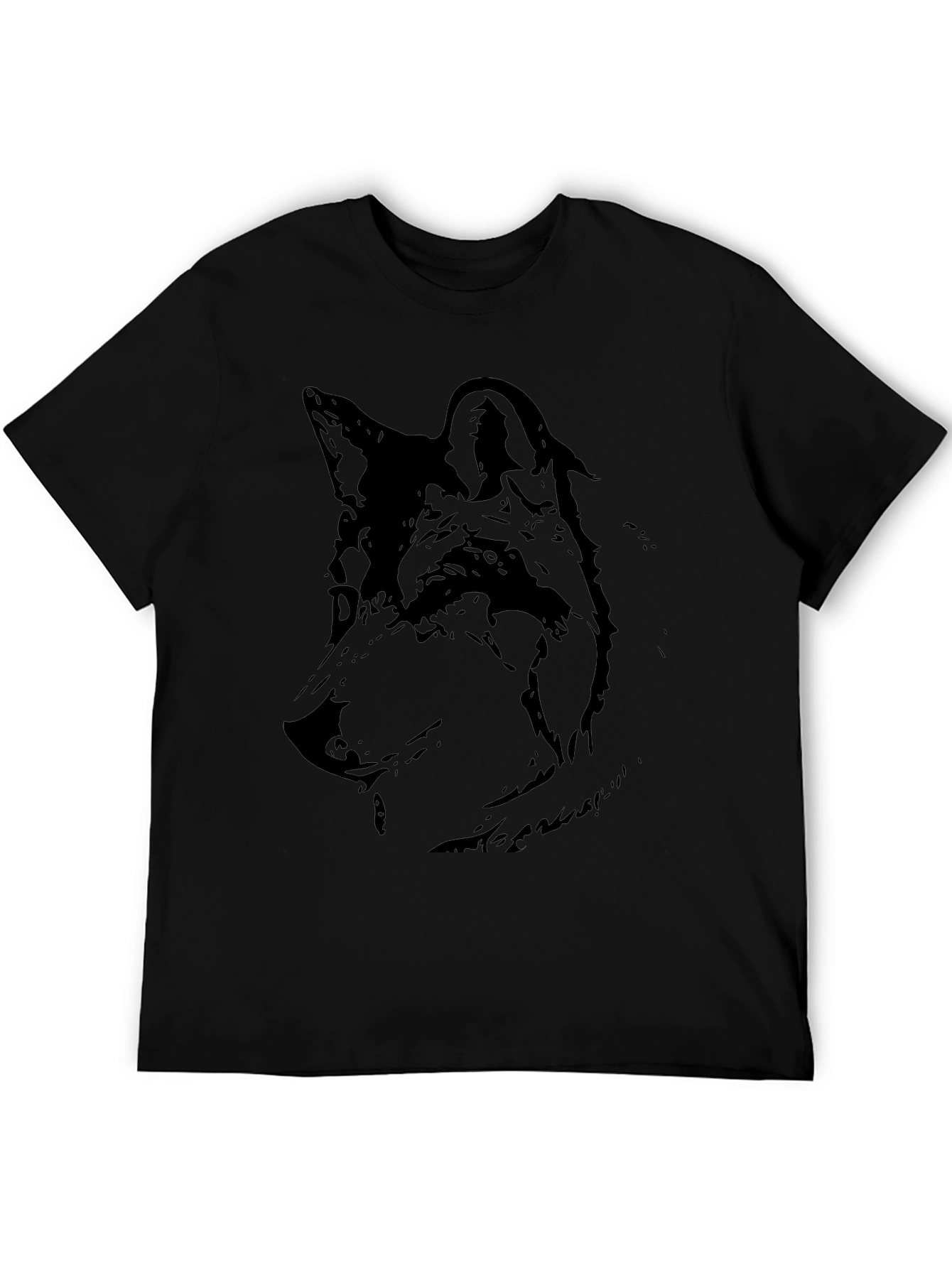 Black Wolf Graphic Tee - Mens Short Sleeve