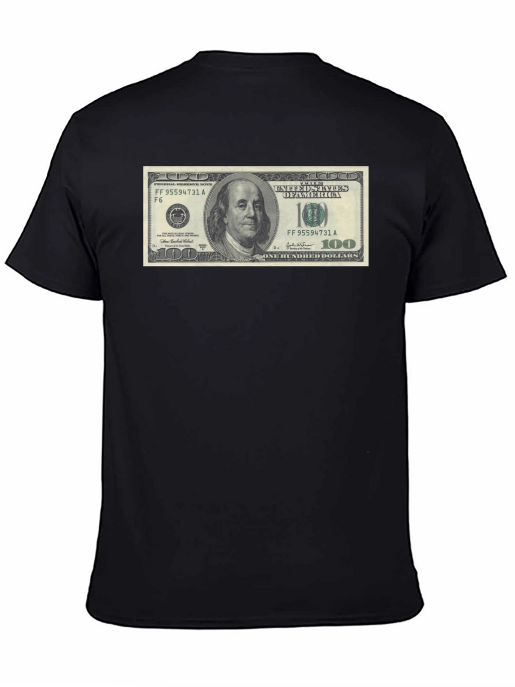 Money Graphic Black T-Shirt