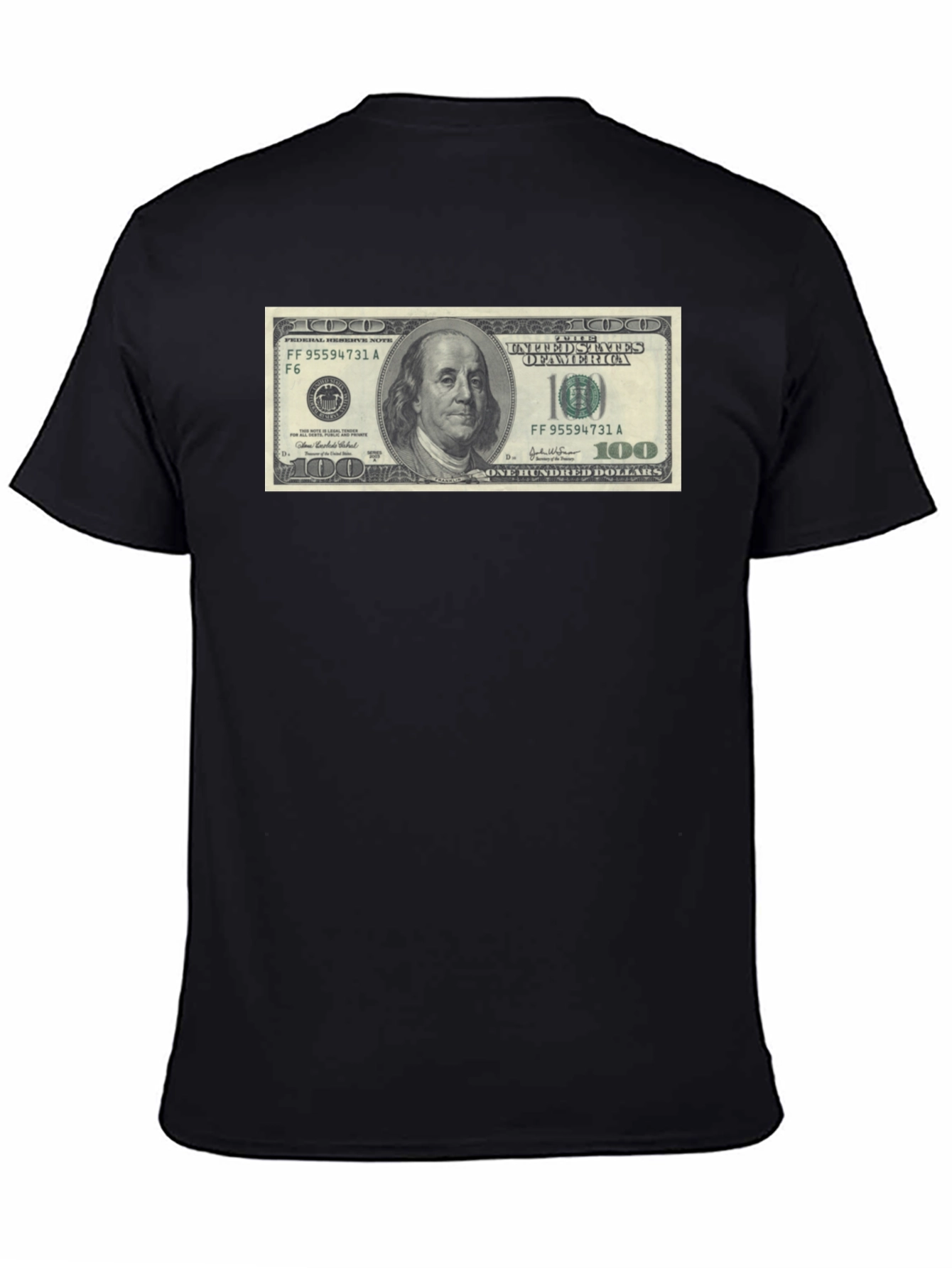 Money Graphic Black T-Shirt