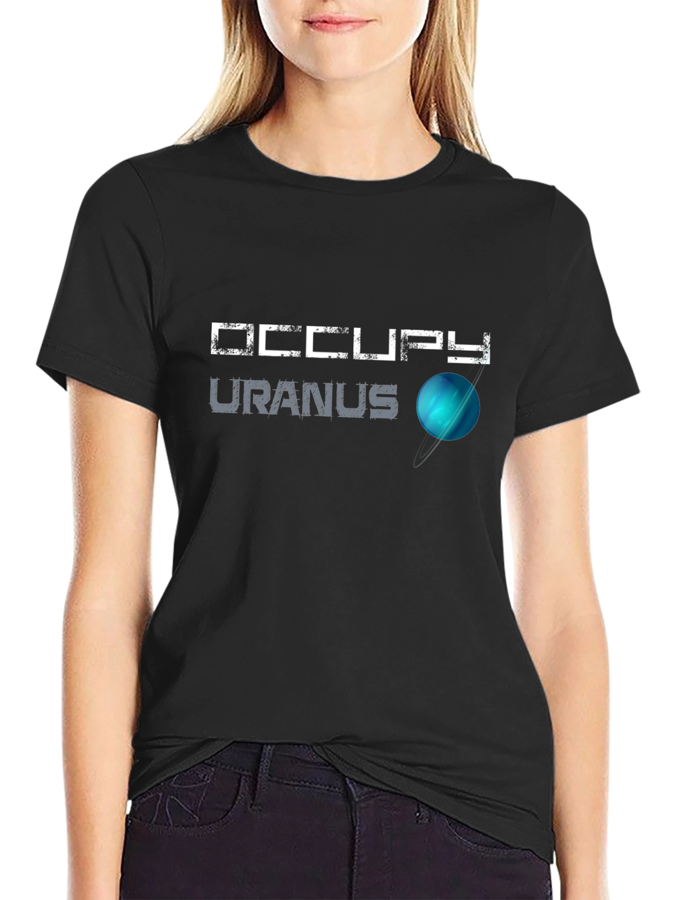 Occupy Uranus Black T-Shirt