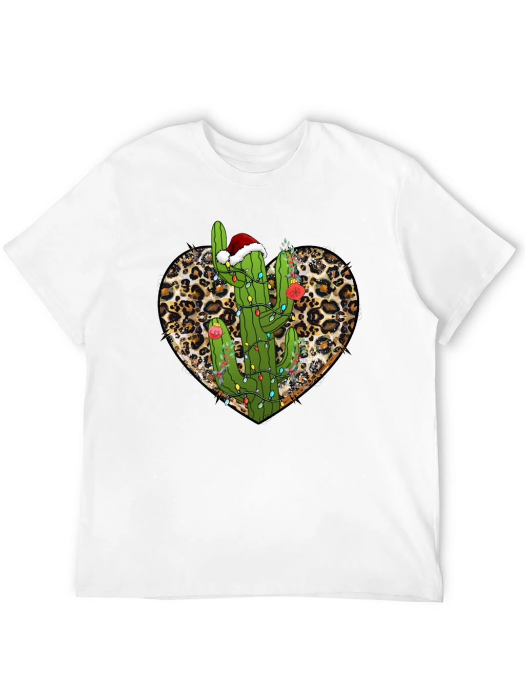 Cactus Christmas Heart Tee