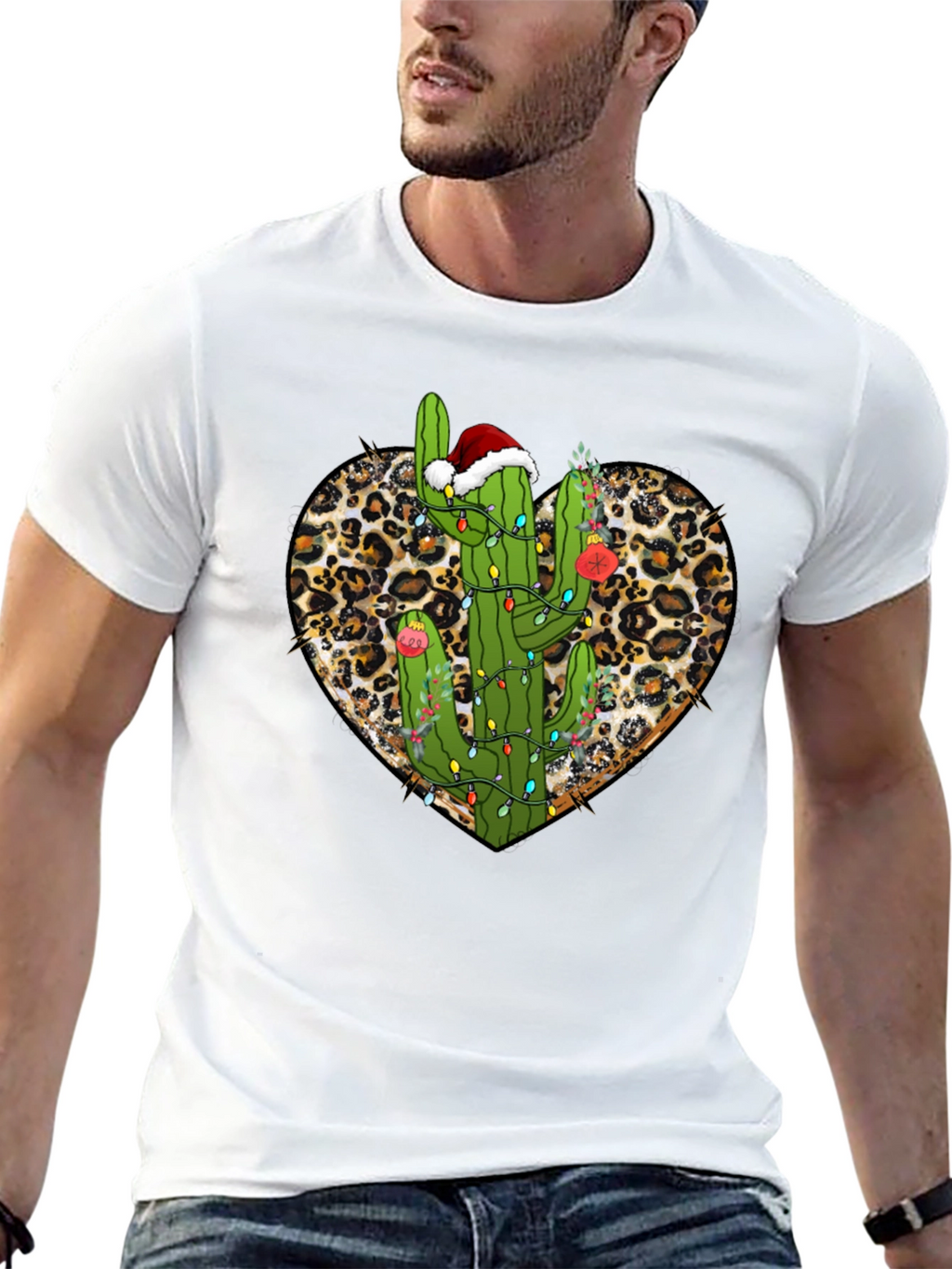 Cactus Christmas Heart Tee