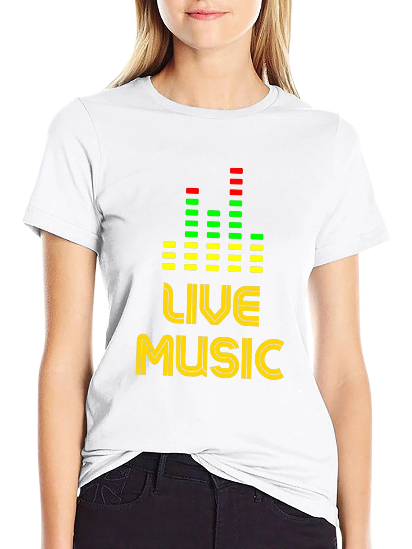 Live Music Graphic Tee - Black Cotton T-Shirt
