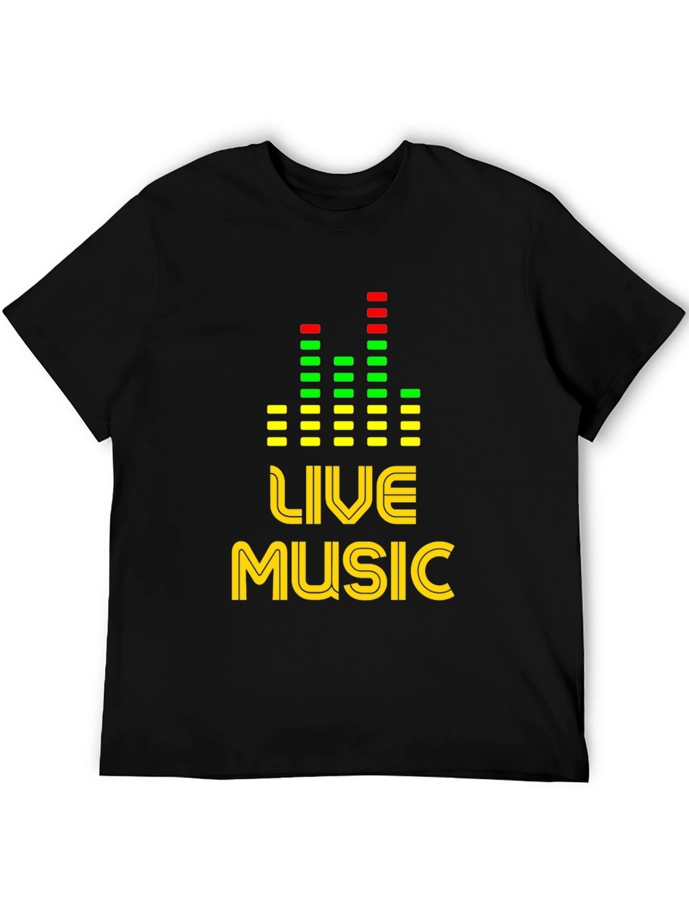 Live Music Graphic Tee - Black Cotton T-Shirt