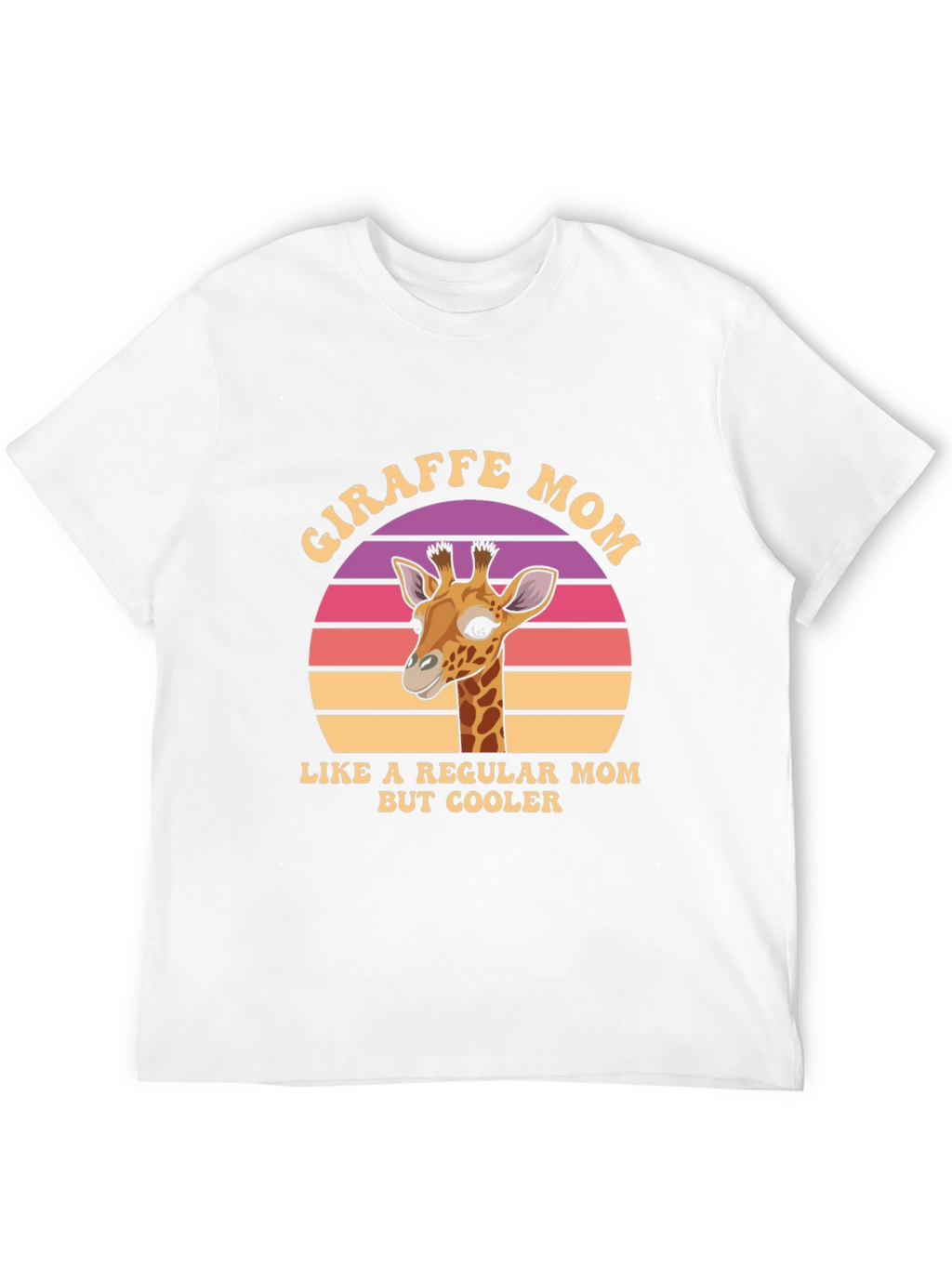 Giraffe Mom Graphic T-Shirt - Cool Animal Lover Tee