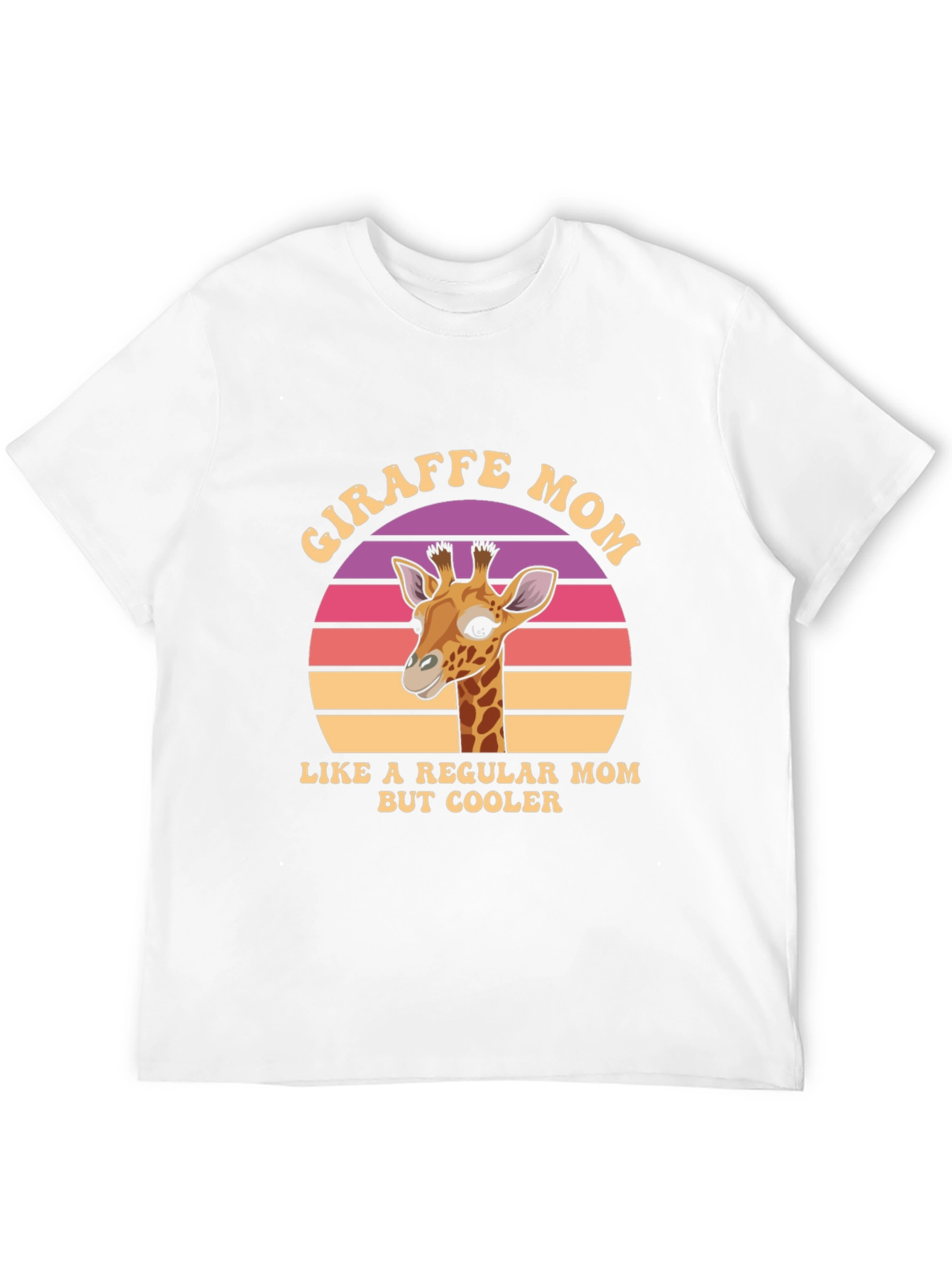 Giraffe Mom Graphic T-Shirt - Cool Animal Lover Tee