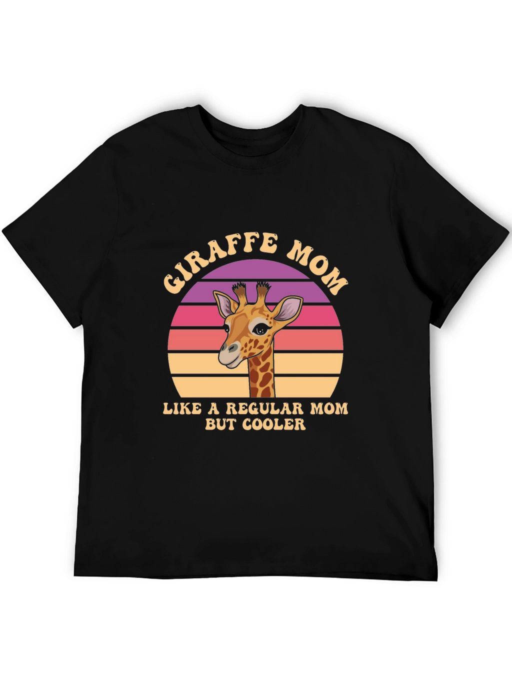 Giraffe Mom Graphic T-Shirt - Cool Animal Lover Tee