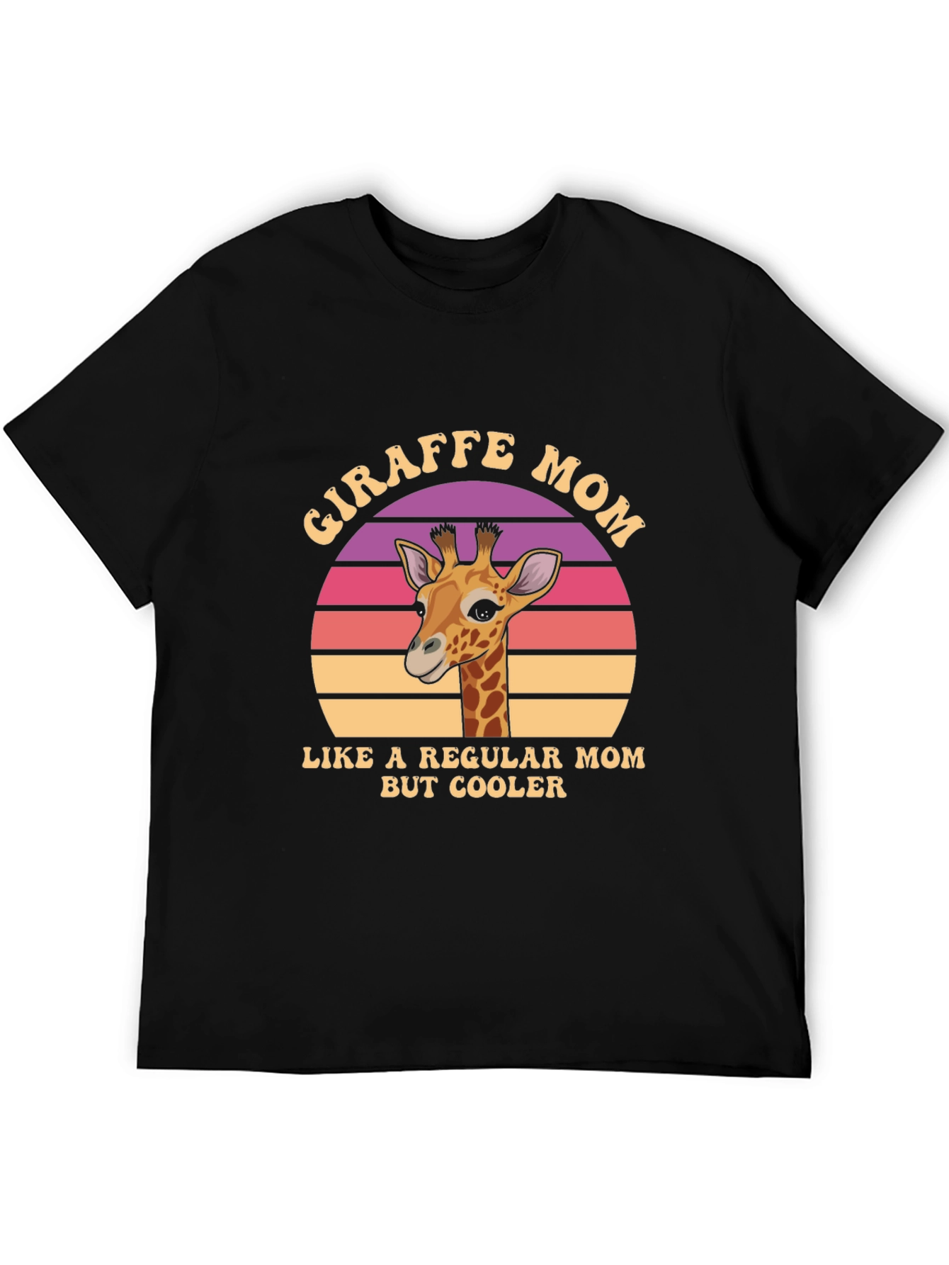 Giraffe Mom Graphic T-Shirt - Cool Animal Lover Tee