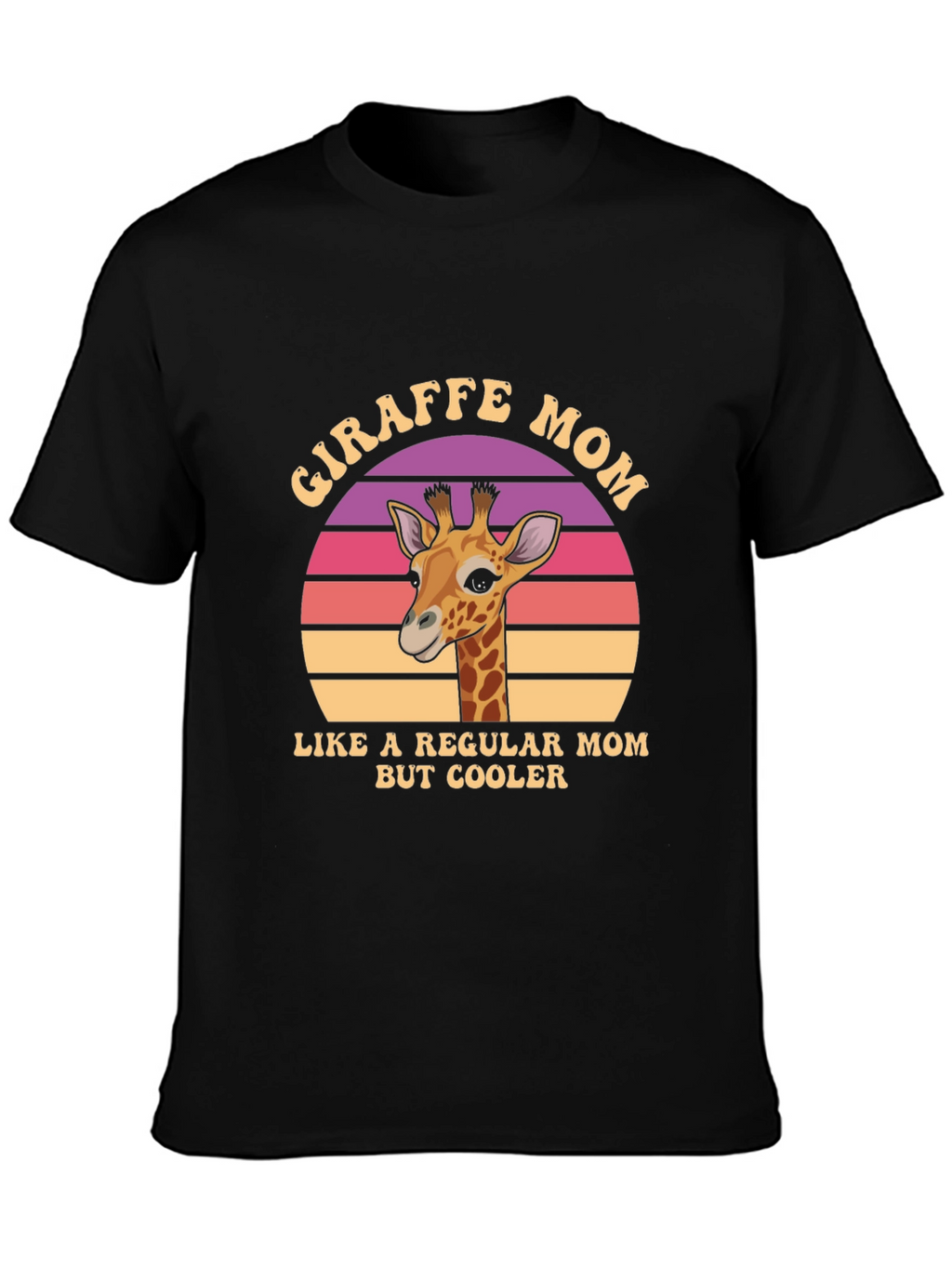Giraffe Mom Graphic T-Shirt - Cool Animal Lover Tee