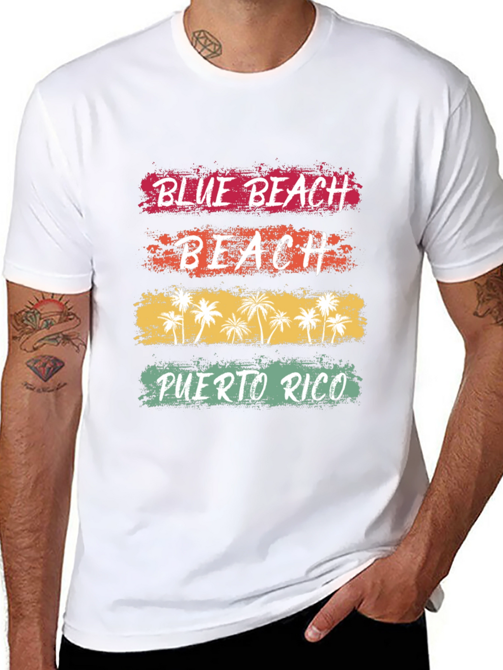 Blue Beach Puerto Rico Graphic T-Shirt