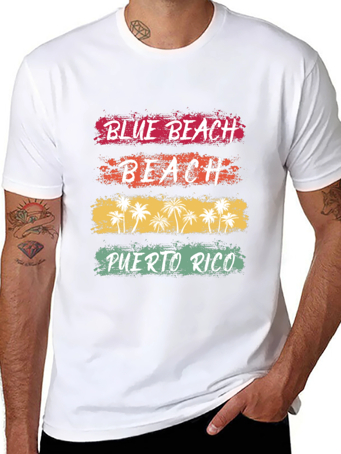 Blue Beach Puerto Rico Graphic T-Shirt