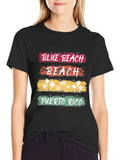 Blue Beach Puerto Rico Graphic T-Shirt