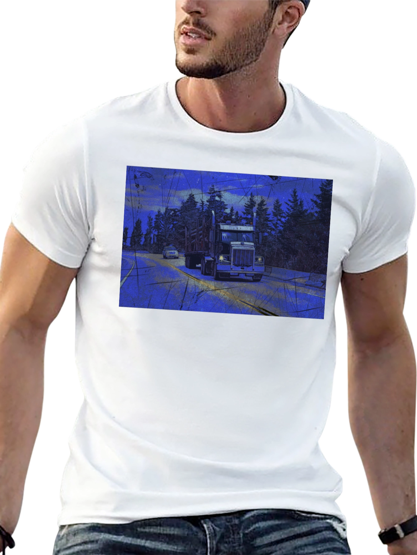 Truck Graphic Tee - Night Drive Design