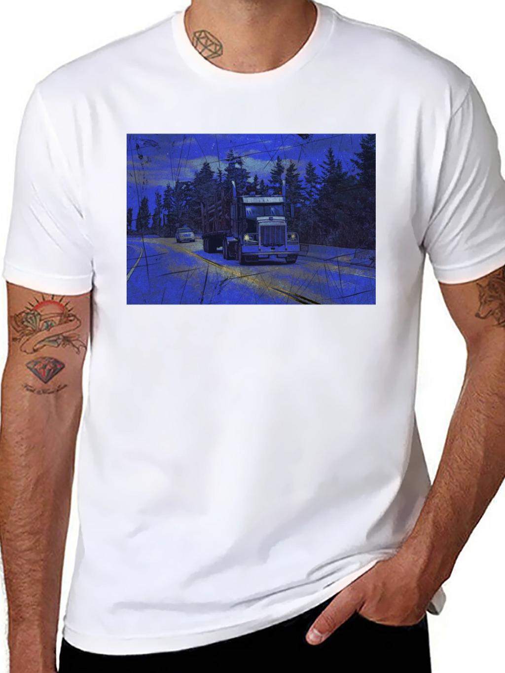 Truck Graphic Tee - Night Drive Design