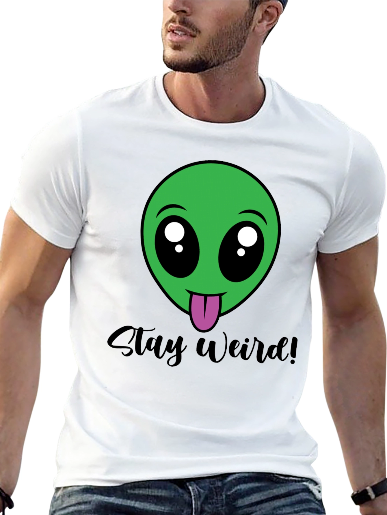 Stay Weird Alien Tee - Black