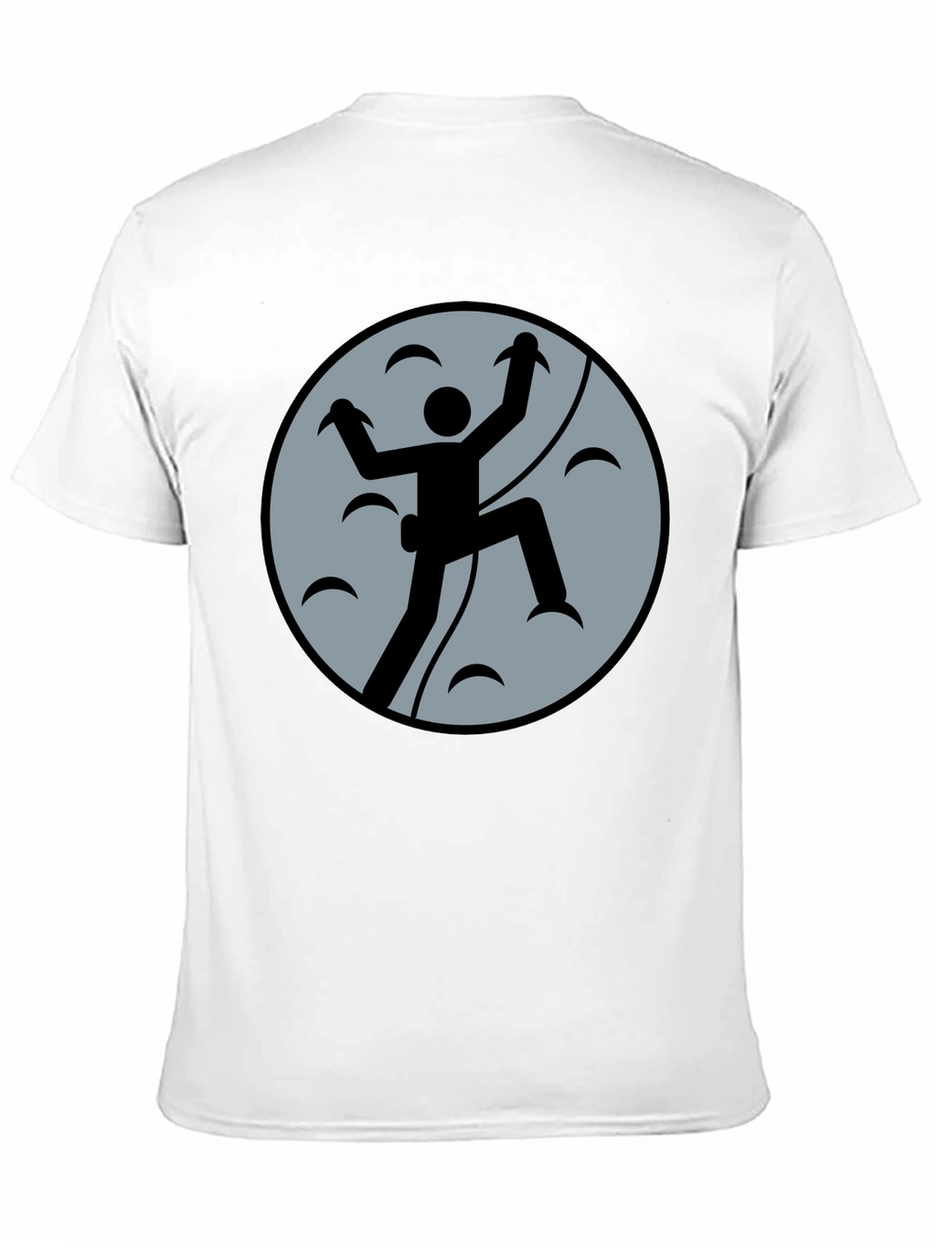 Climbing Graphic Tee - Black Cotton Shirt