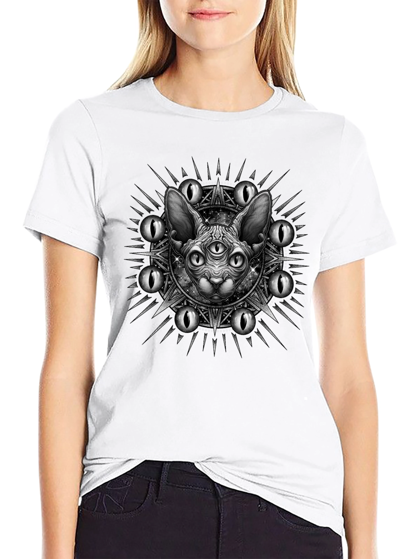 Mystic Cat Graphic Tee - Third Eye Design