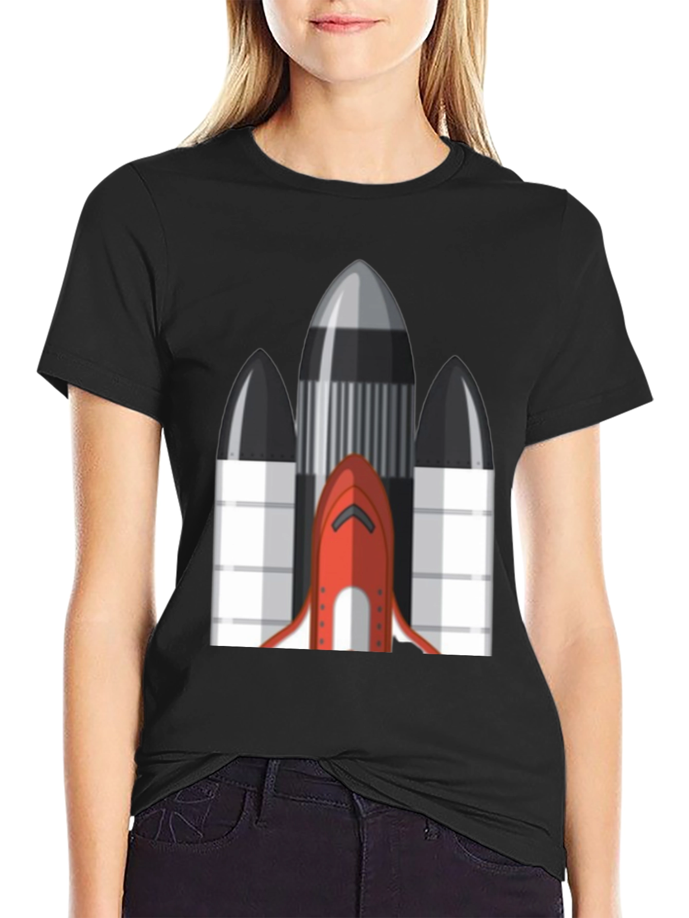 Rocket Graphic Tee - Space Shuttle Design