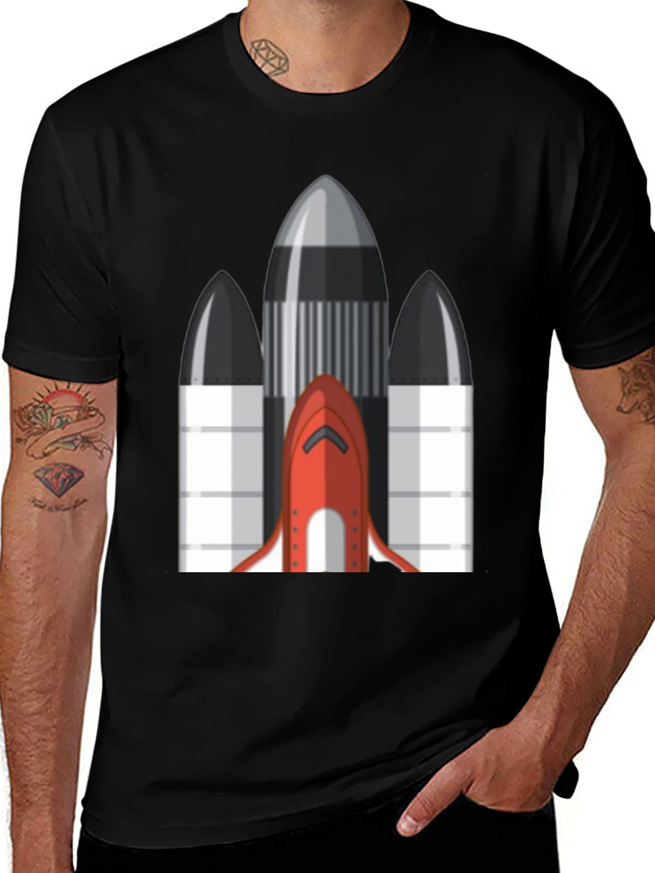 Rocket Graphic Tee - Space Shuttle Design
