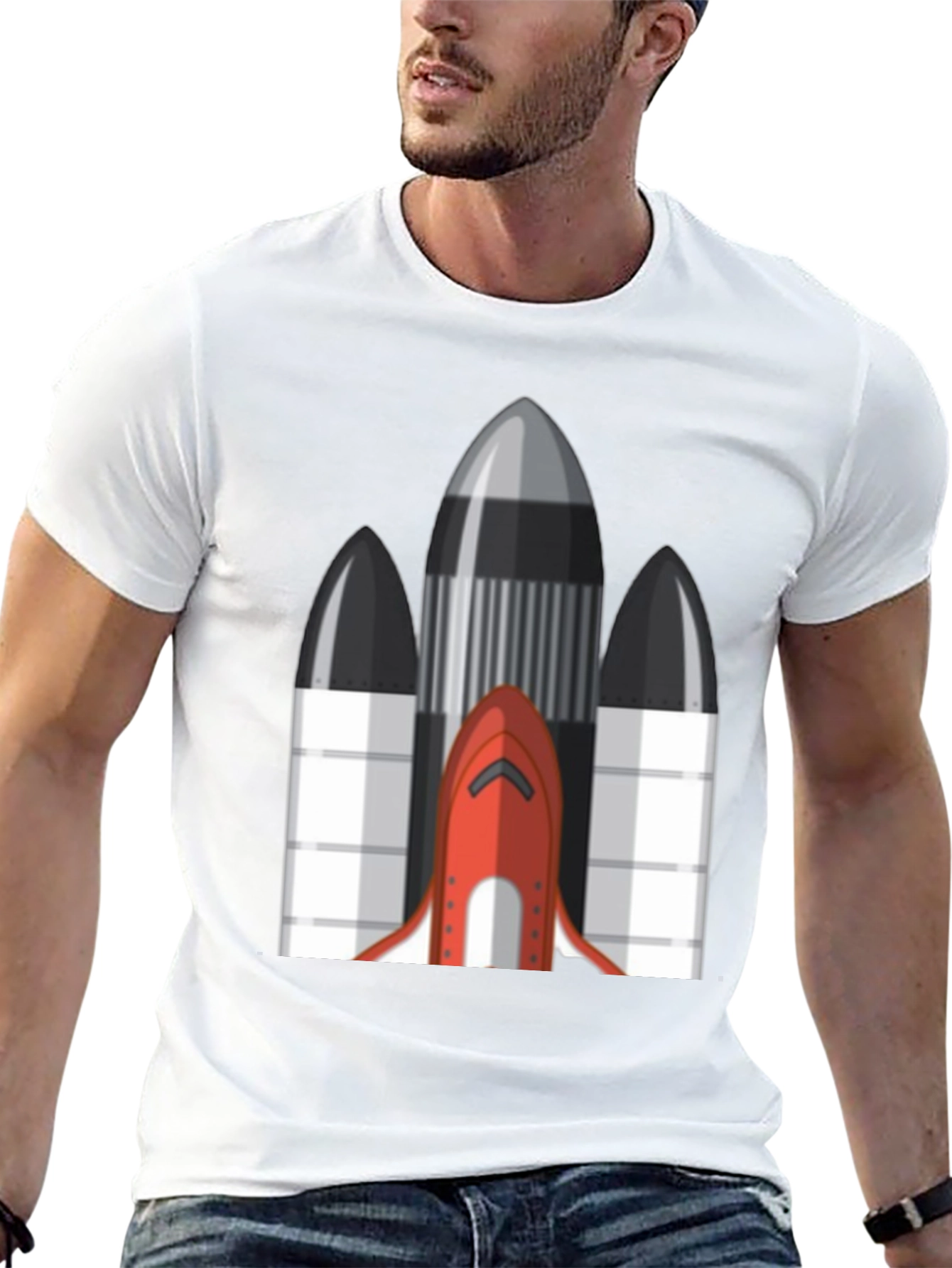 Rocket Graphic Tee - Space Shuttle Design