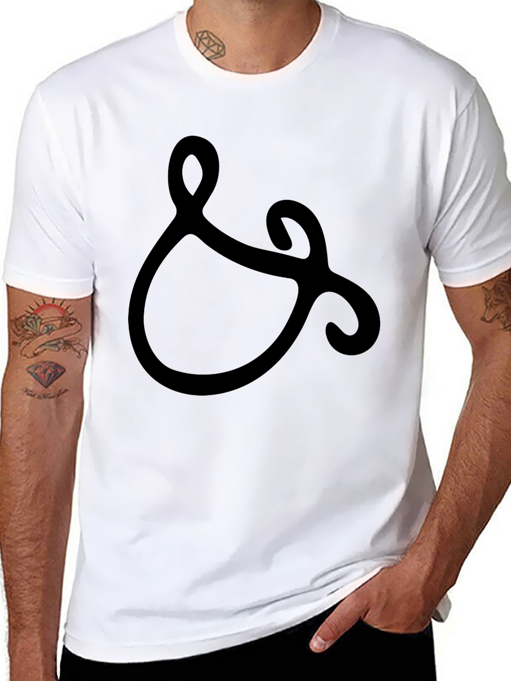 Ampersand Graphic Black T-Shirt - Minimalist Design