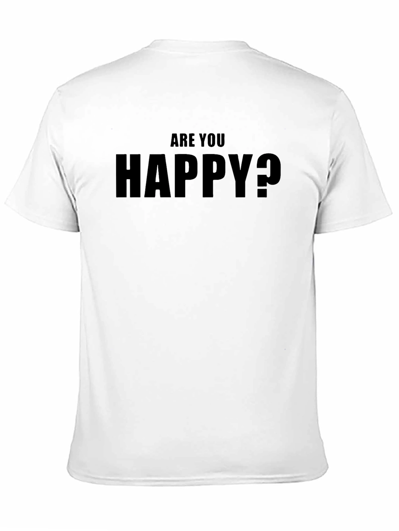 Are You Happy? Graphic Tee - Black