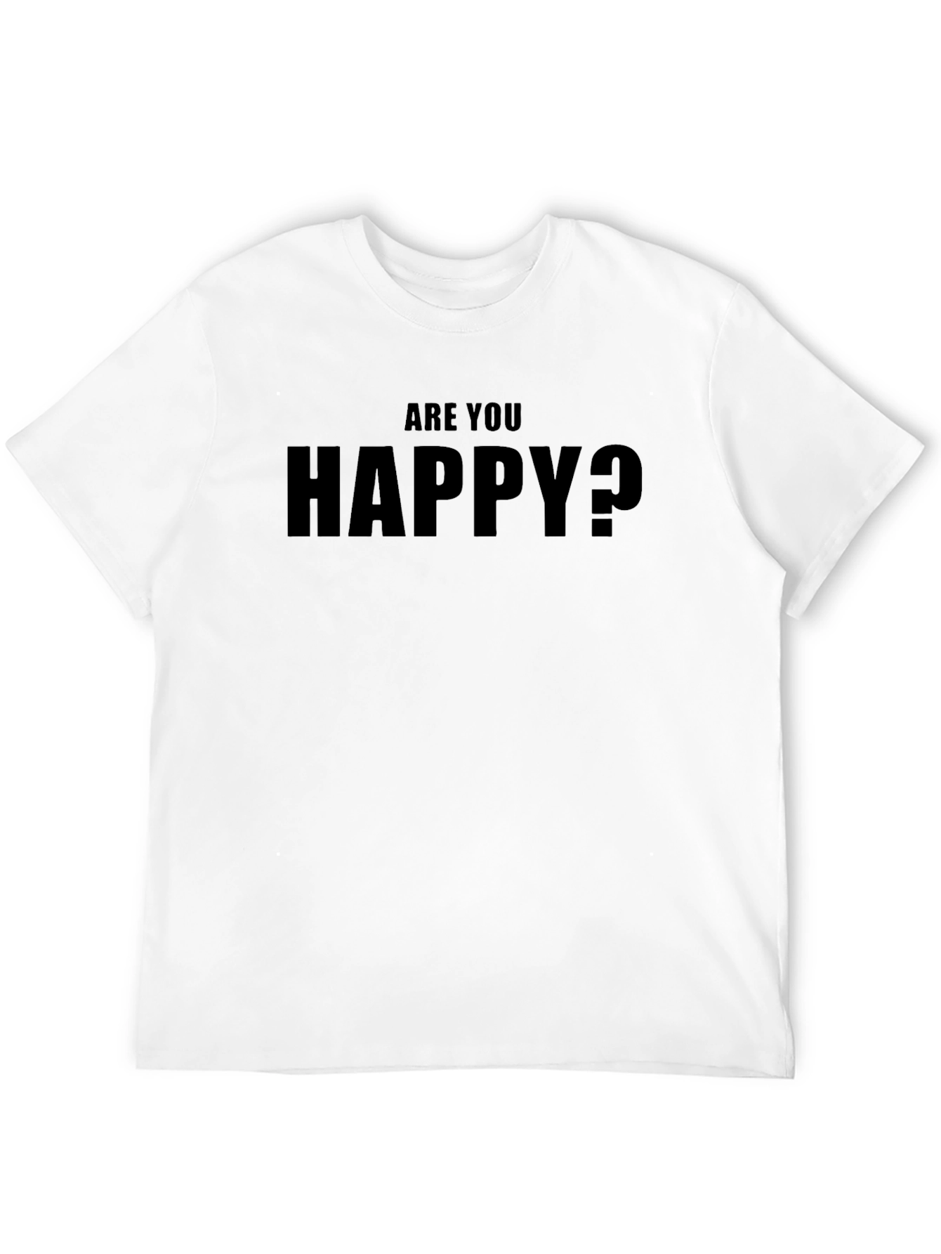 Are You Happy? Graphic Tee - Black