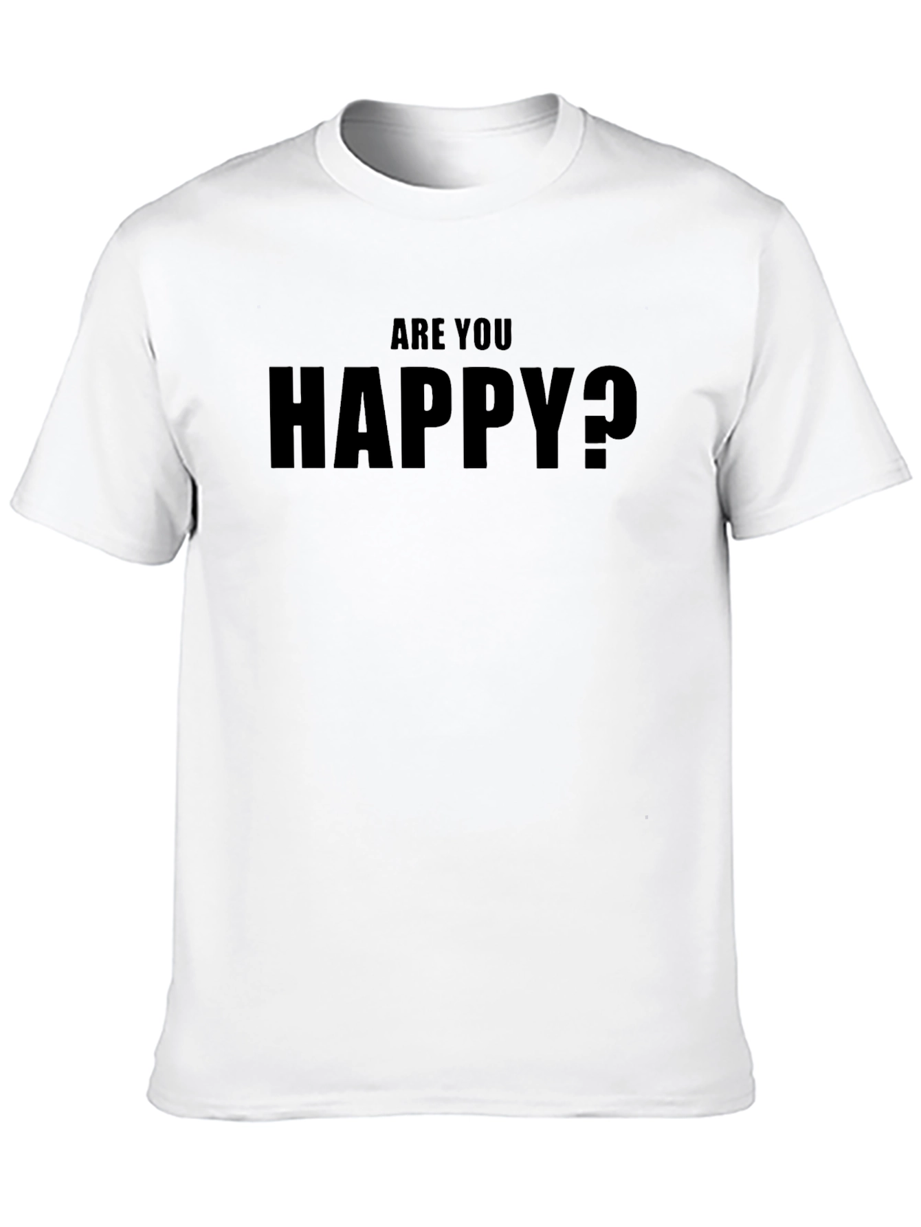 Are You Happy? Graphic Tee - Black