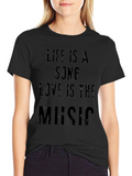Life Is A Song Mens Black Graphic Tee